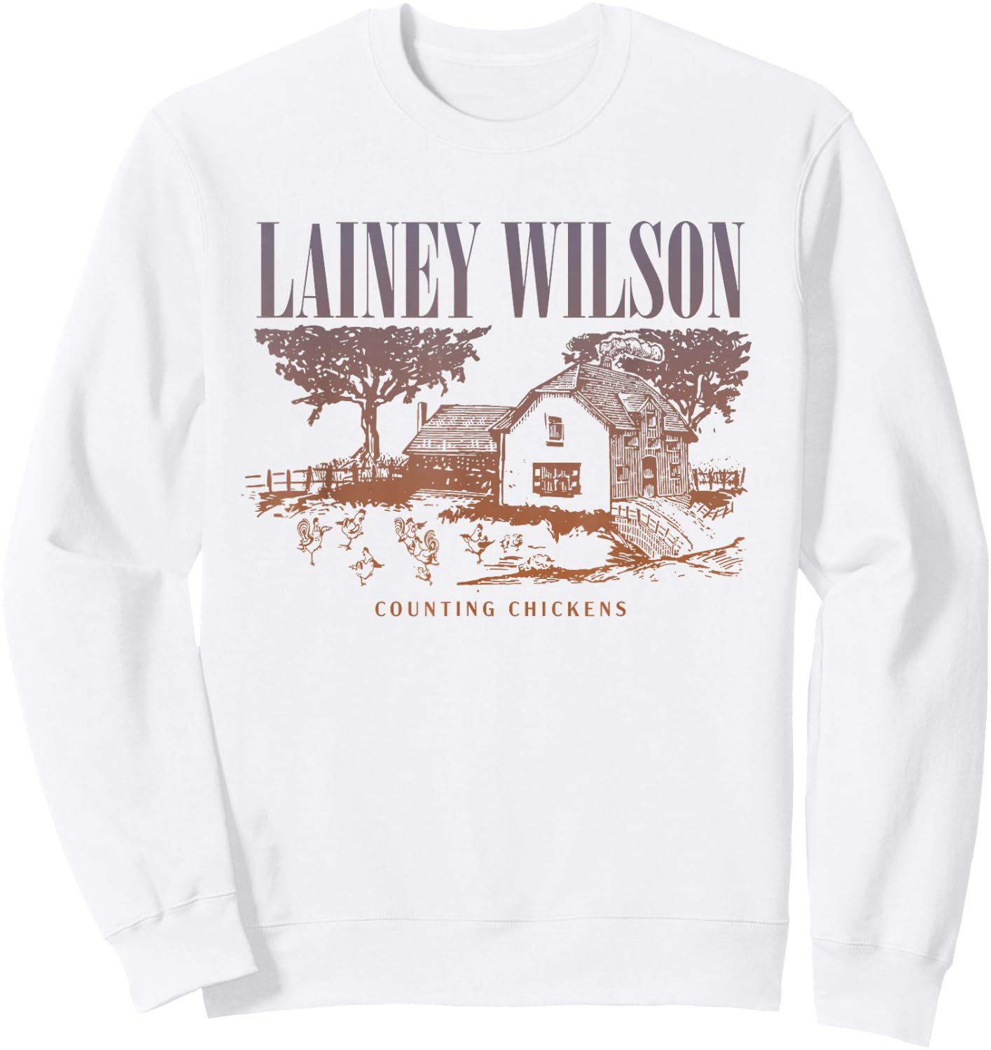 Lainey Wilson - Counting Chickens Sweatshirt - Sweatshirt | White