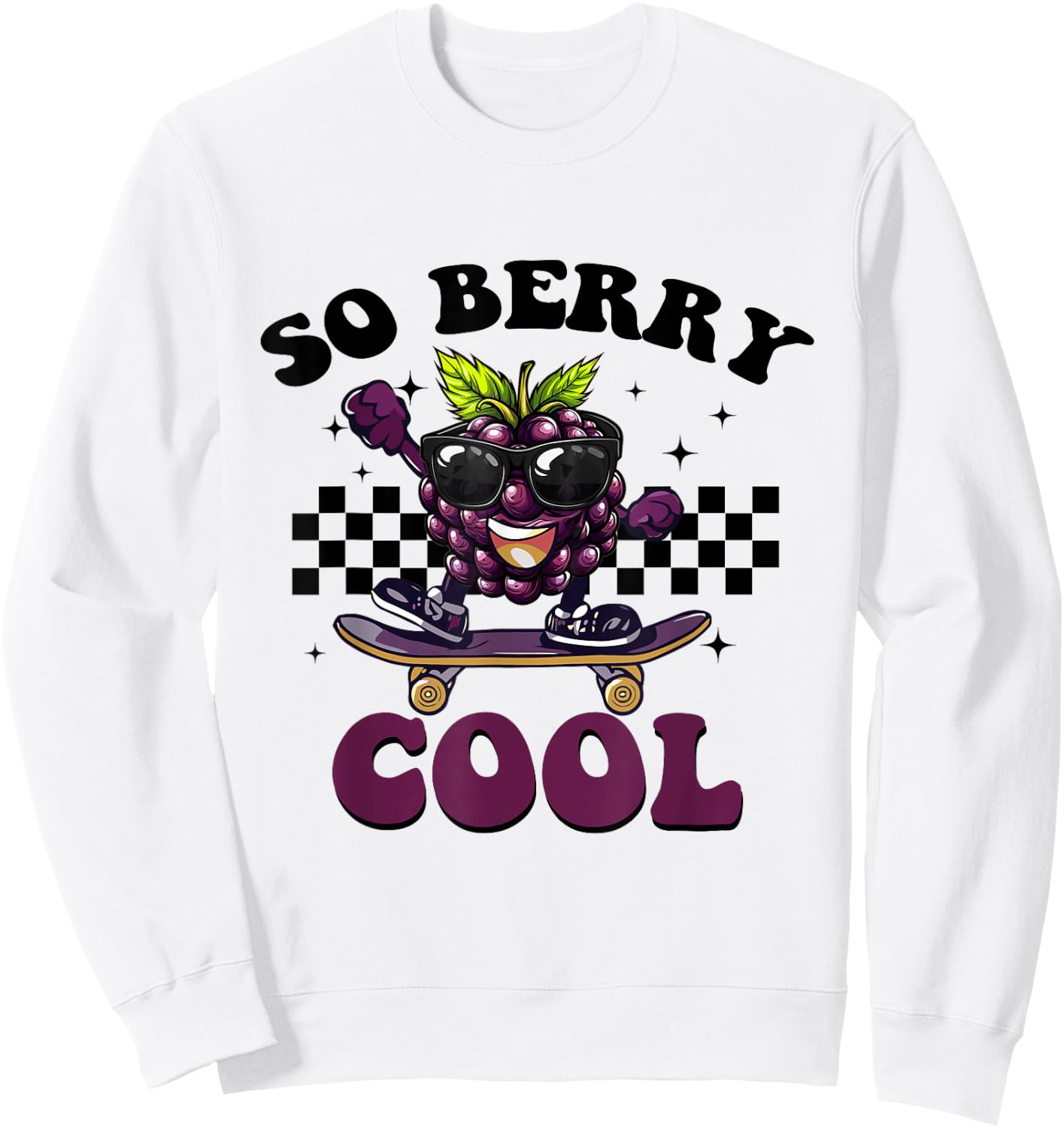 Groovy So Berry Cool Fruit Lover Blackberry Season For Kids Sweatshirt - Sweatshirt | White
