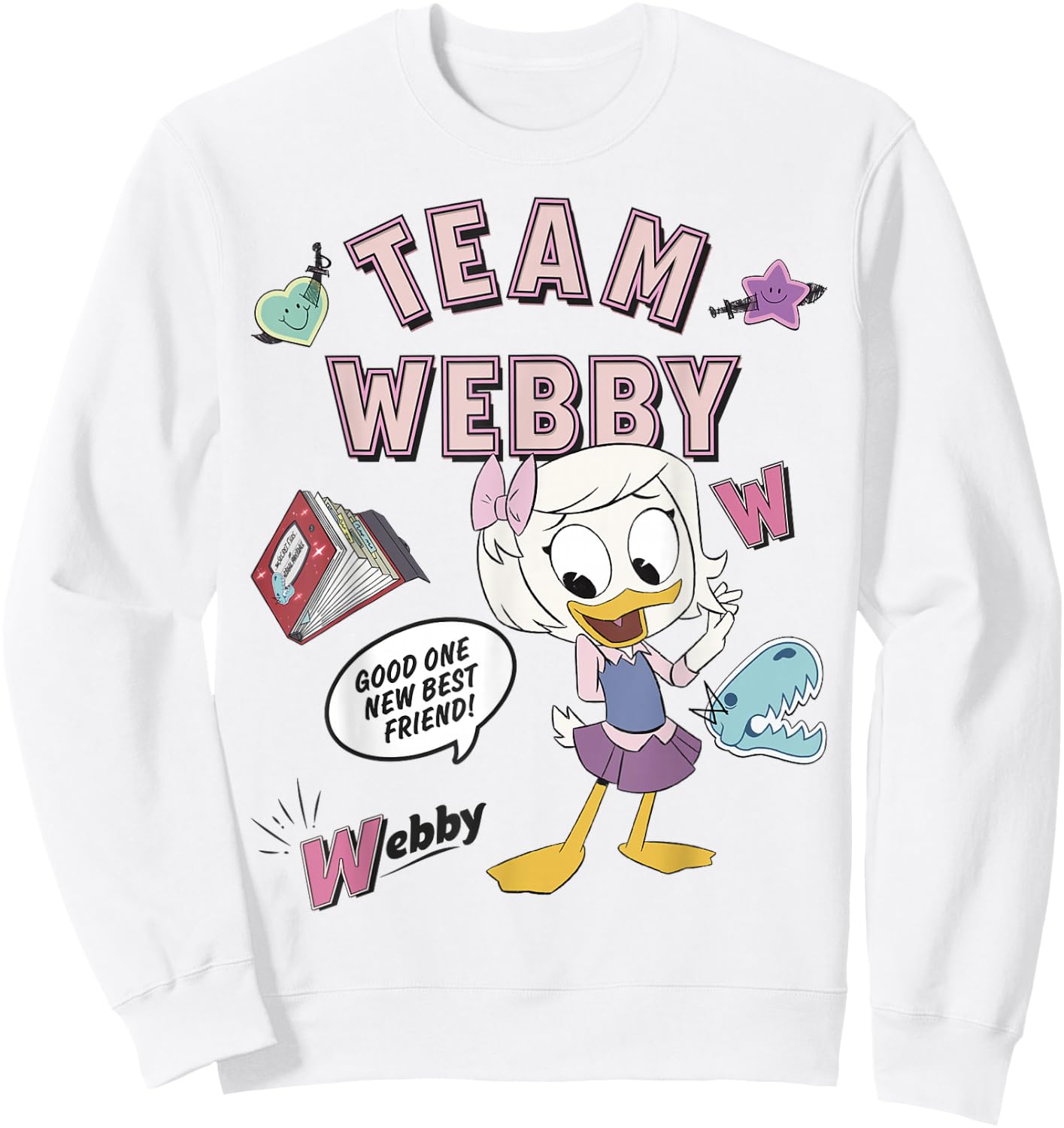 Disney DuckTales Team Webby Collage Small Sweatshirt - Sweatshirt | White