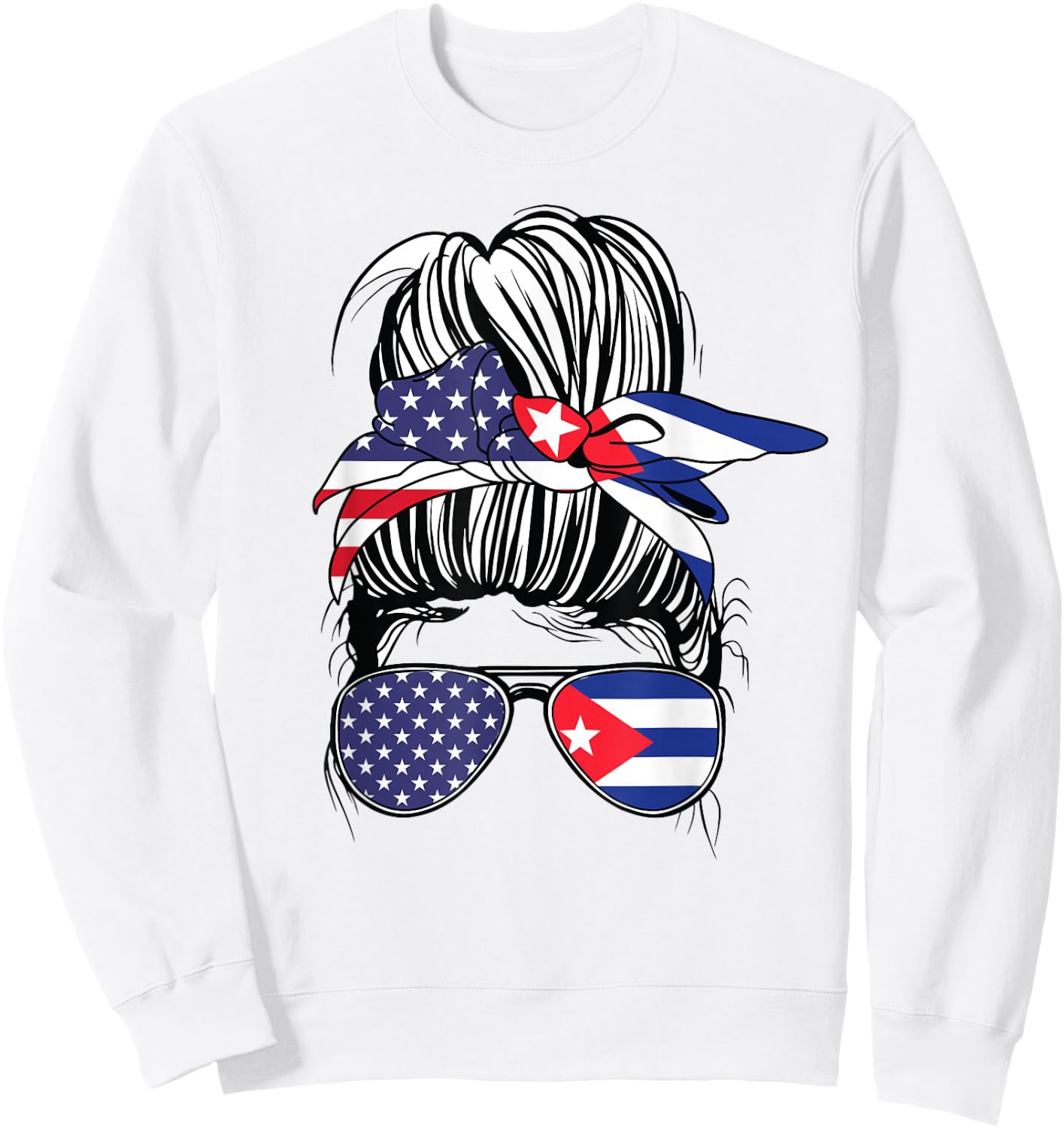 Cuban American Heritage Cuban Women USA Girl Cuba Sweatshirt - Sweatshirt | White