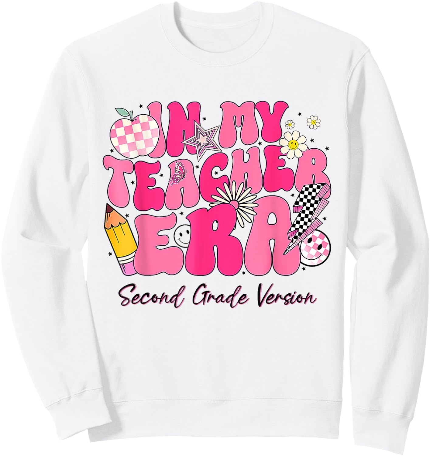 In My Teacher Era 2nd Grade Version 2nd Grade Teacher Era Sweatshirt - Sweatshirt | White