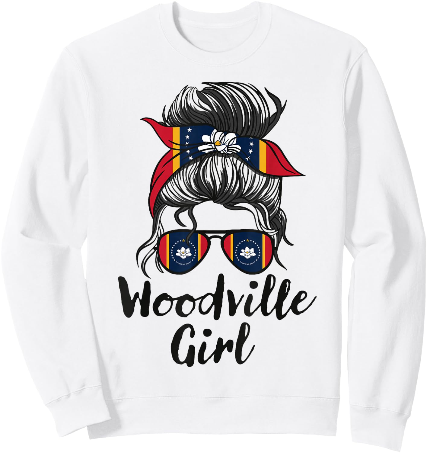 Woodville Mississippi Women Girl Sweatshirt - Sweatshirt | White