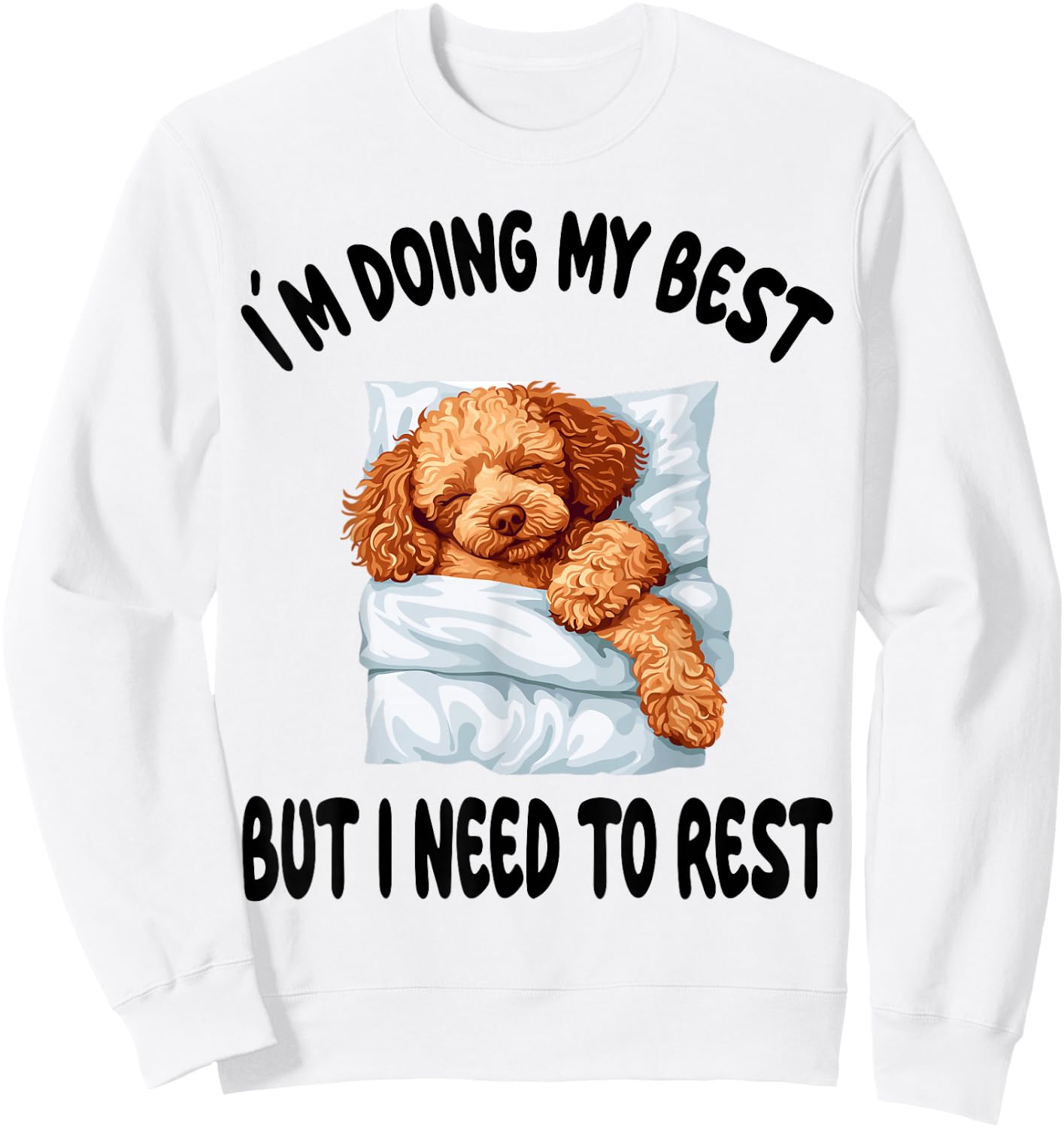 Toy Poodle Official Sleepshirt Pajamas Nightgown Sweatshirt - Sweatshirt | White