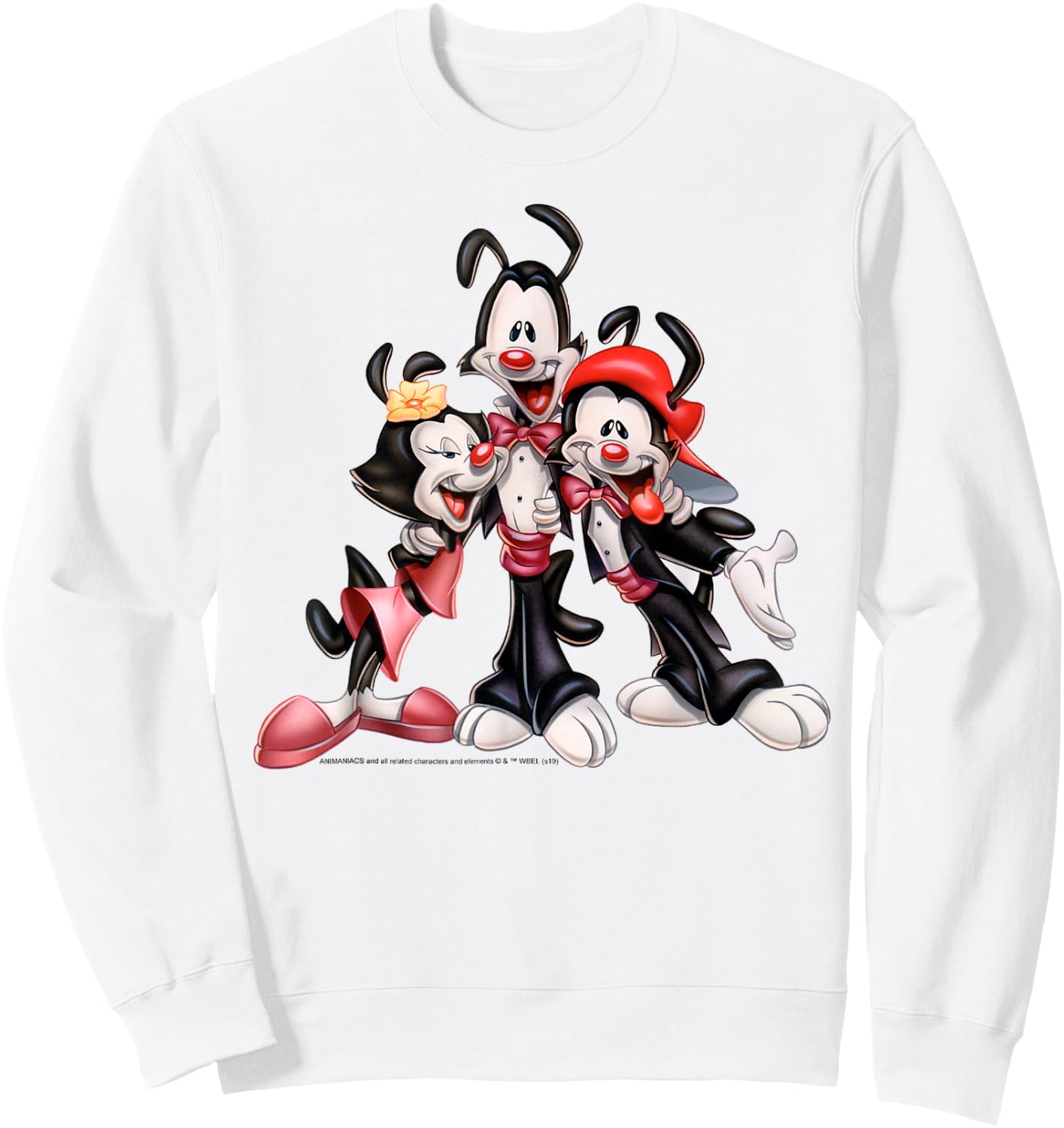 Animaniacs Yakko Wakko & Dot Airbrush Sweatshirt - Sweatshirt | White