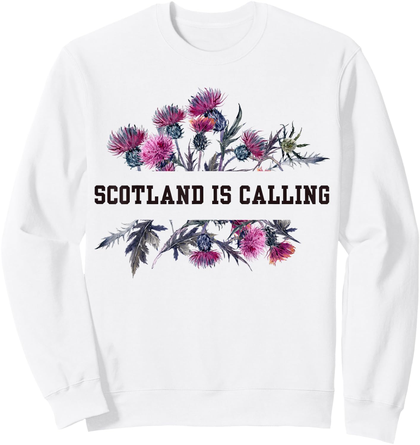 Scotland Vacation Thistle Scottish Ancestry Souvenir Women Sweatshirt - Sweatshirt | White