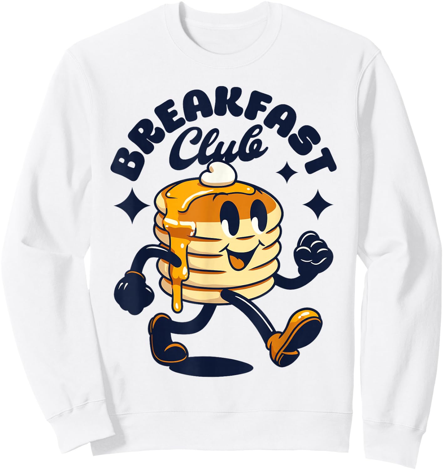 Breakfast club Retro pancakes cute pancake foodie Sweatshirt - Sweatshirt | White