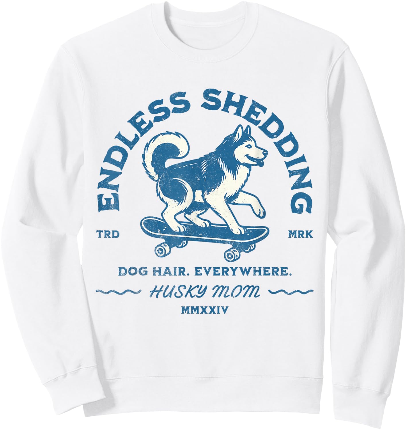 Siberian Husky Funny Ice Skating Dog Husky Mom Sweatshirt - Sweatshirt | White