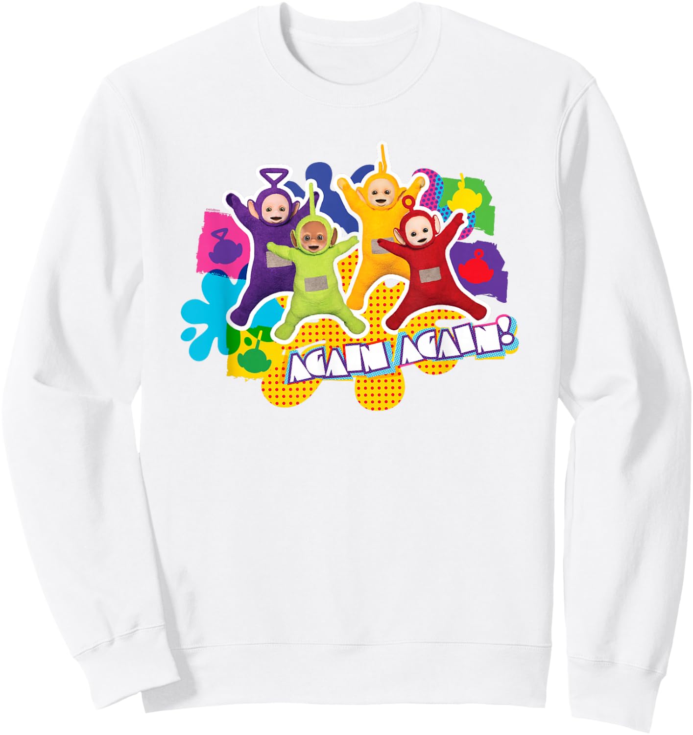 Teletubbies Again Group Jump Sweatshirt - Sweatshirt | White