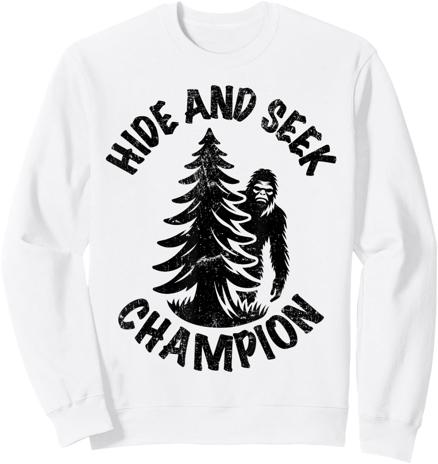 Bigfoot Hide and Seek Champion - Vintage retro Sweatshirt - Sweatshirt | White