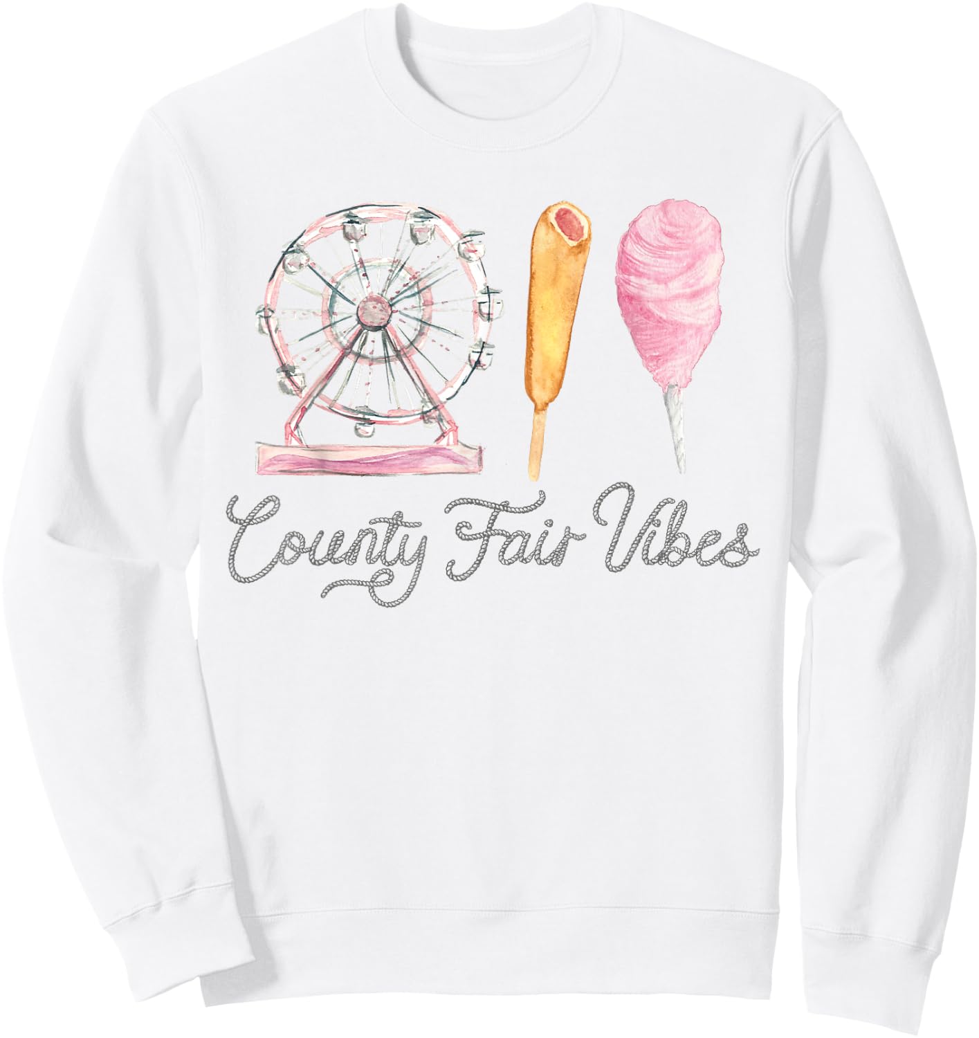 County Fair Vibes, Fair Themed Birthday, Rodeo Outfit Sweatshirt - Sweatshirt | White