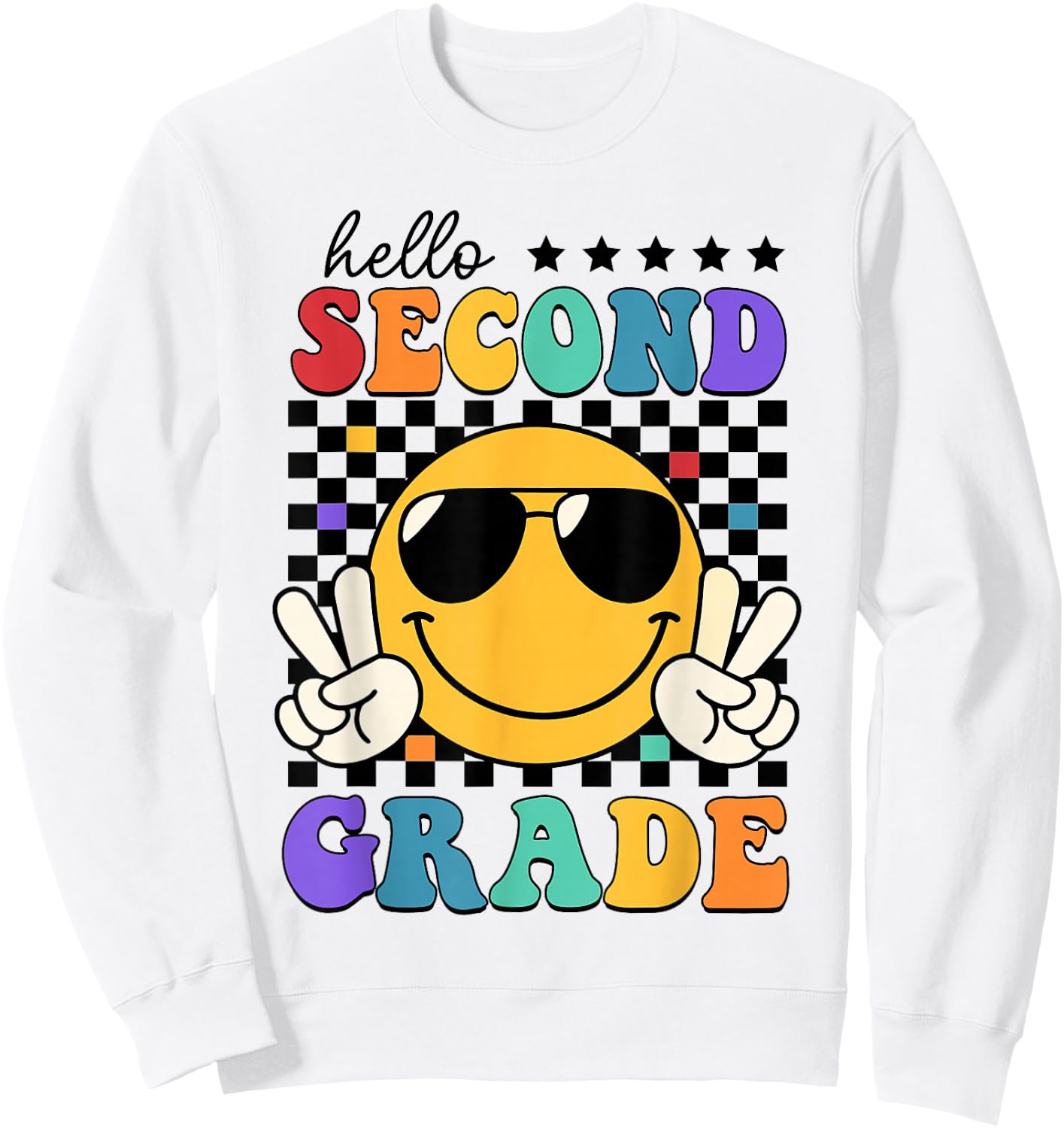 2nd Grade Teacher Shirts, First Day Second Grade Shirt Girls Sweatshirt - Sweatshirt | White