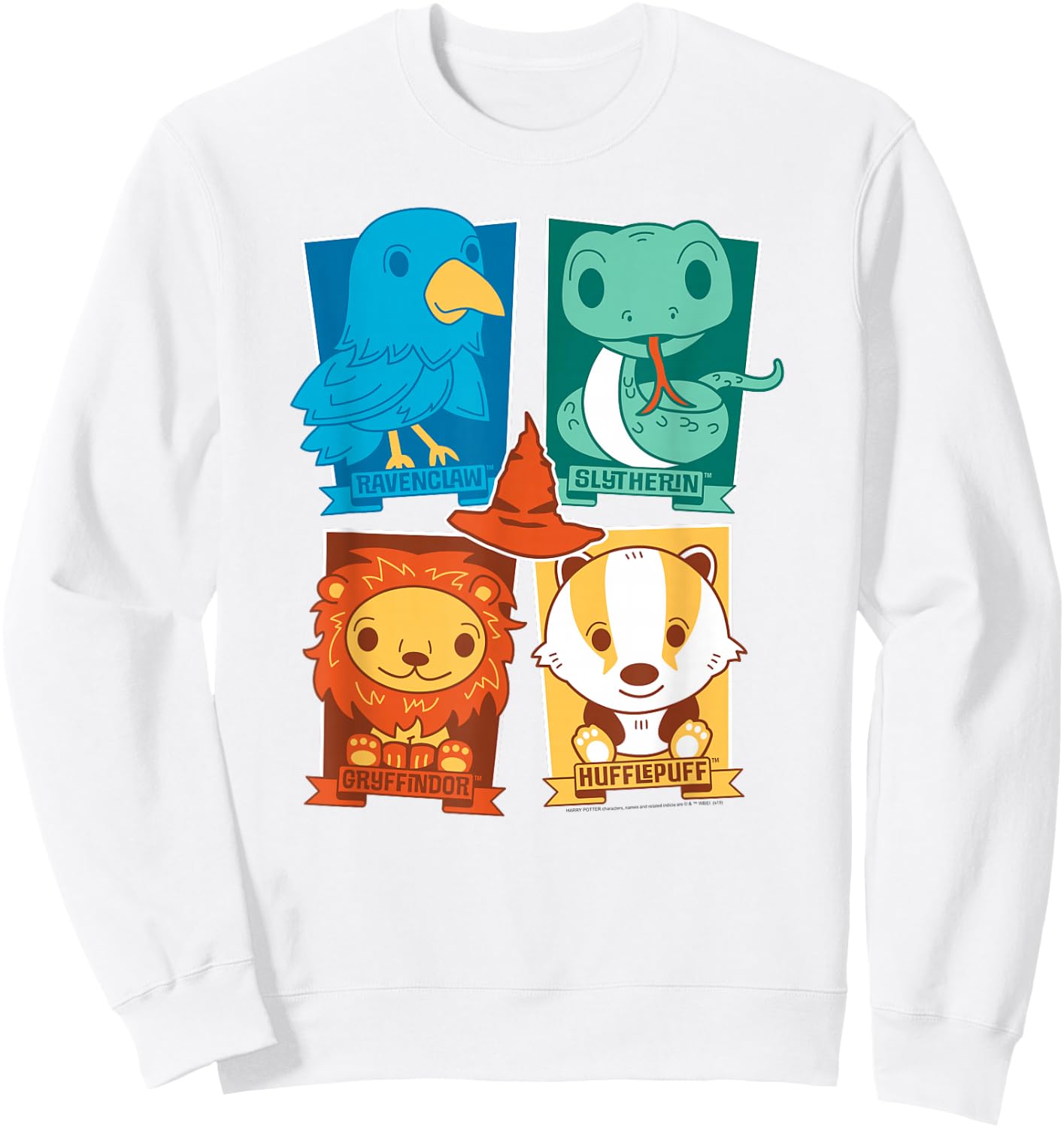 Harry Potter Sorting Hat and Houses Sweatshirt - Sweatshirt | White