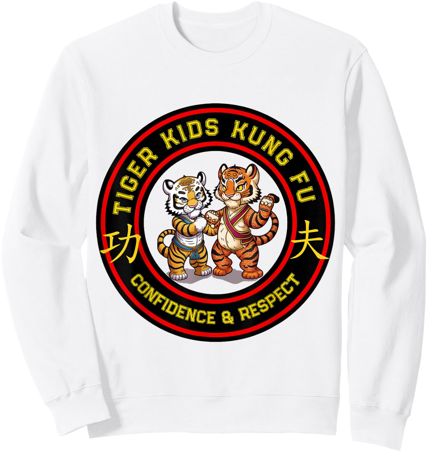 Younger Students Tiger Kids Kung Fu Sweatshirt - Sweatshirt | White