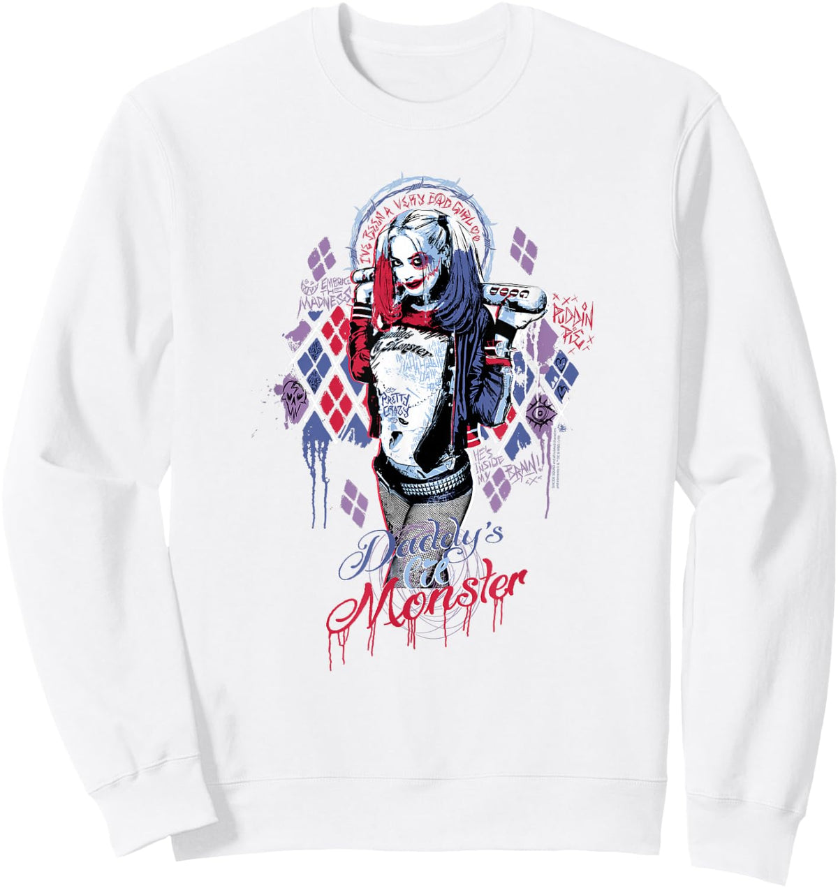 Suicide Squad Daddy's Lil Monster Sweatshirt - Sweatshirt | White