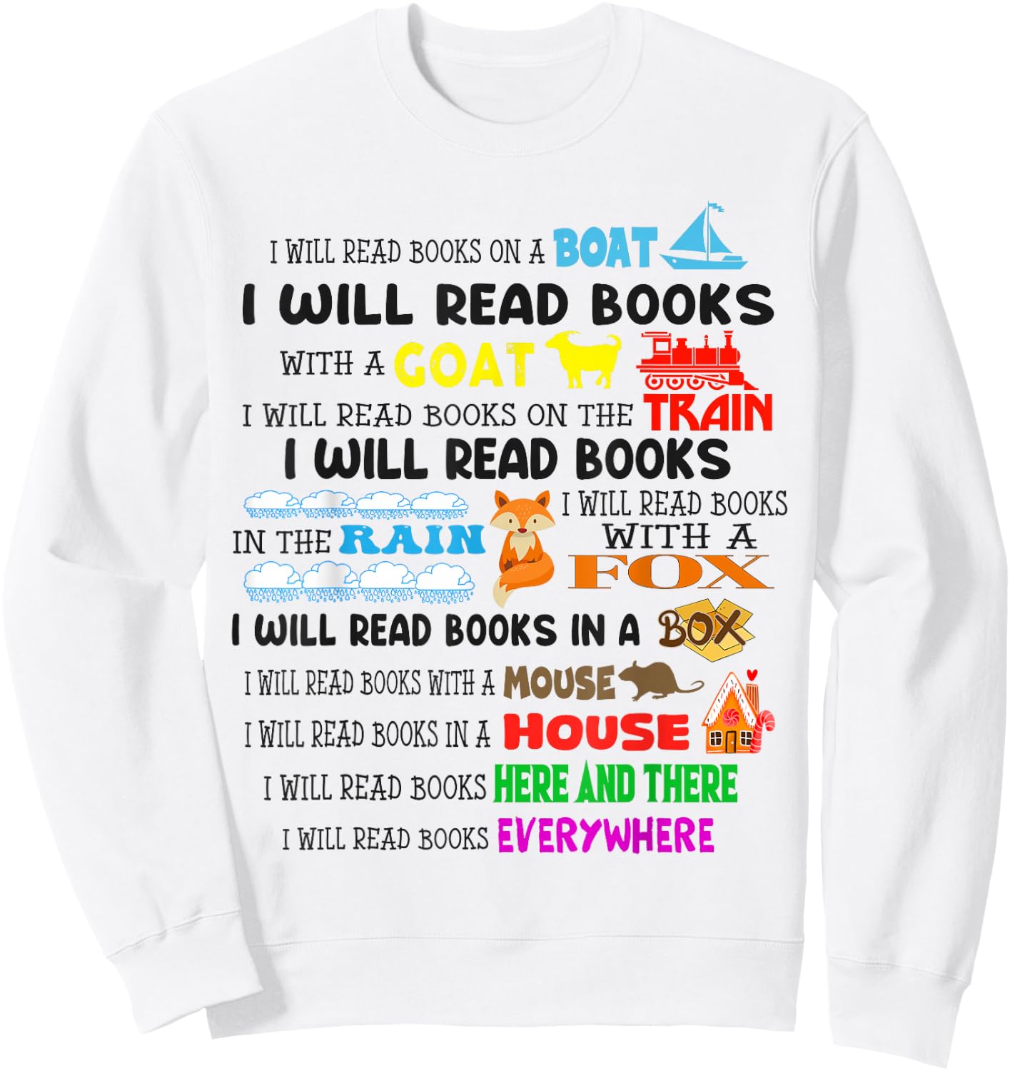 Funny Read My Shirt Day For Kids Boy Girls i will read books Sweatshirt - Sweatshirt | White