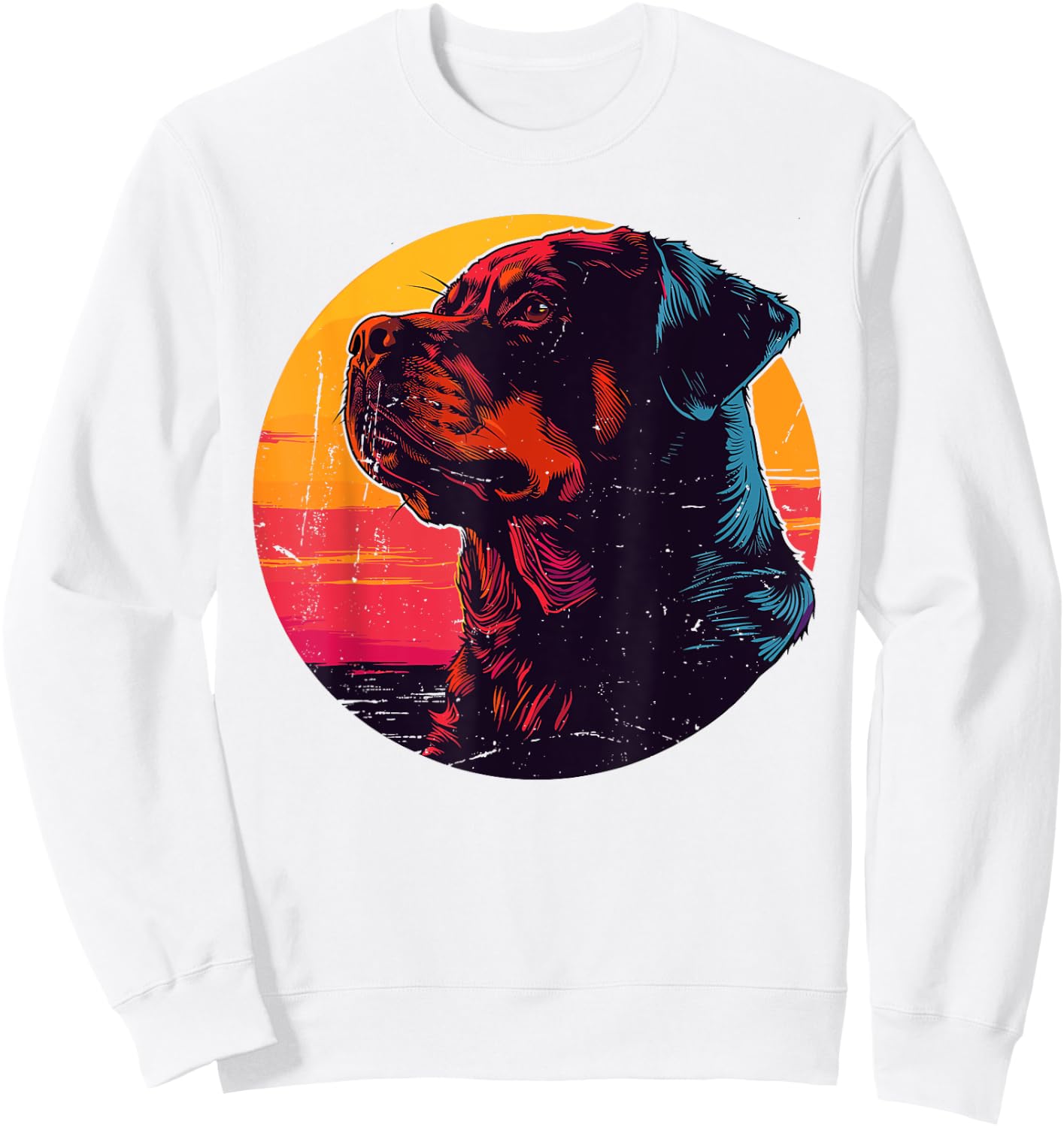 Retro Rottweiler Dog Owner Gift Vintage Rottie Men Women Sweatshirt - Sweatshirt | White