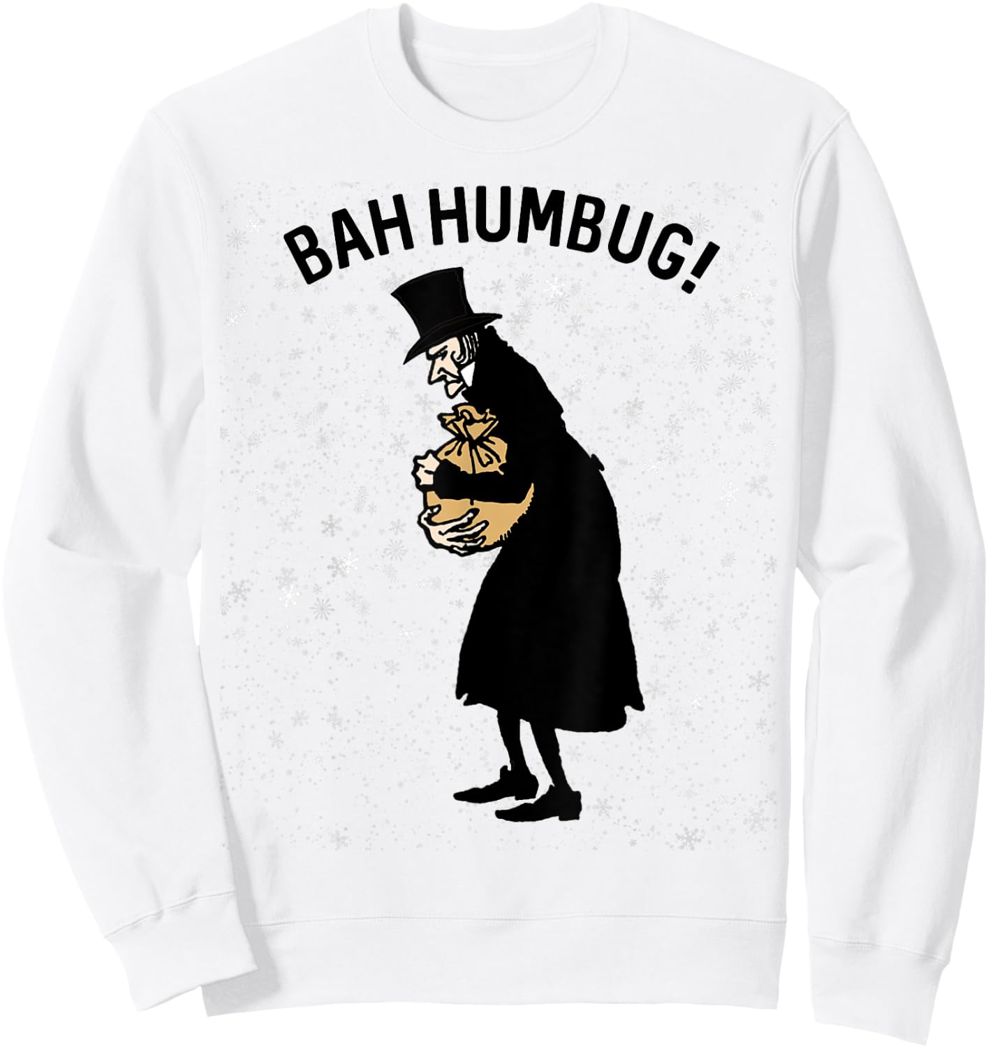 Retro Christmas Gifts Winter Top Hat Scrooge Xmas Bah Humbug Sweatshirt - Sweatshirt | White