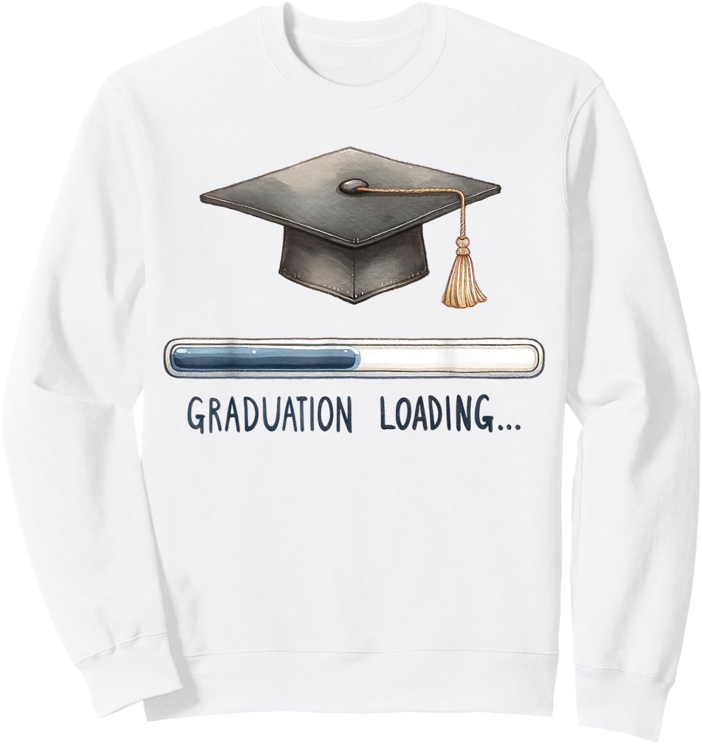 Graduation Loading Sweatshirt - Sweatshirt | White