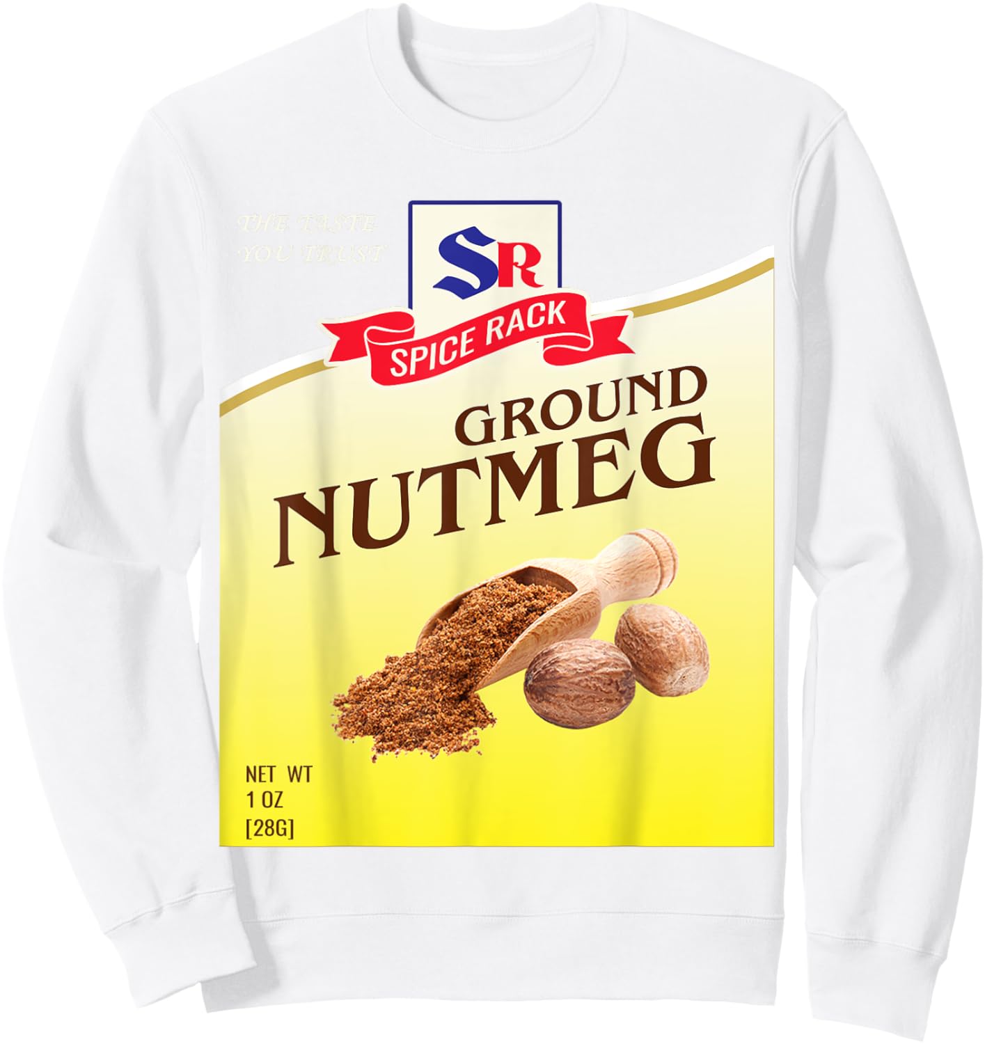 Ground Nutmeg Halloween Costume Unique Fun Foodie Sweatshirt - Sweatshirt | White