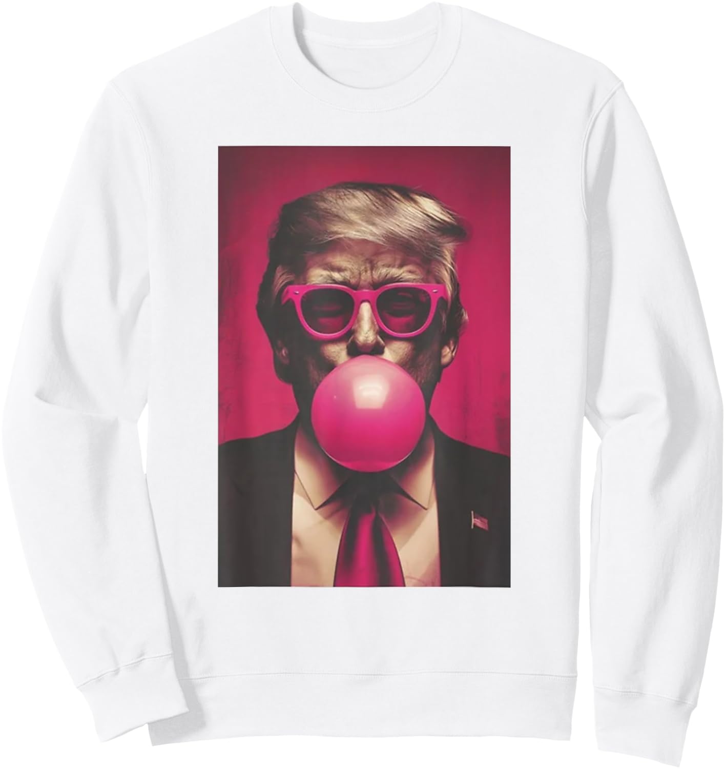 President Donald Trump Bubble Gum 2024 Sweatshirt - Sweatshirt | White