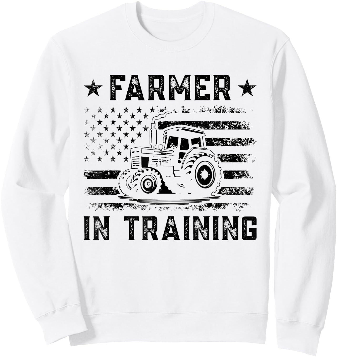 Farmer In Training US American Flag Design For Future Farmer Sweatshirt - Sweatshirt | White