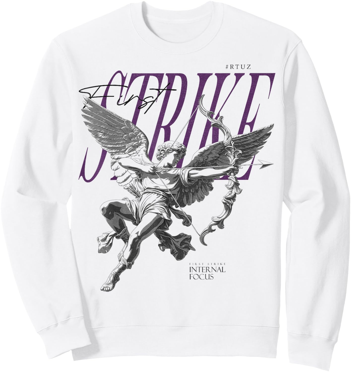 Aesthetic Clothes Vintage Streetwear Fashion Women Men Angel Sweatshirt - Sweatshirt | White