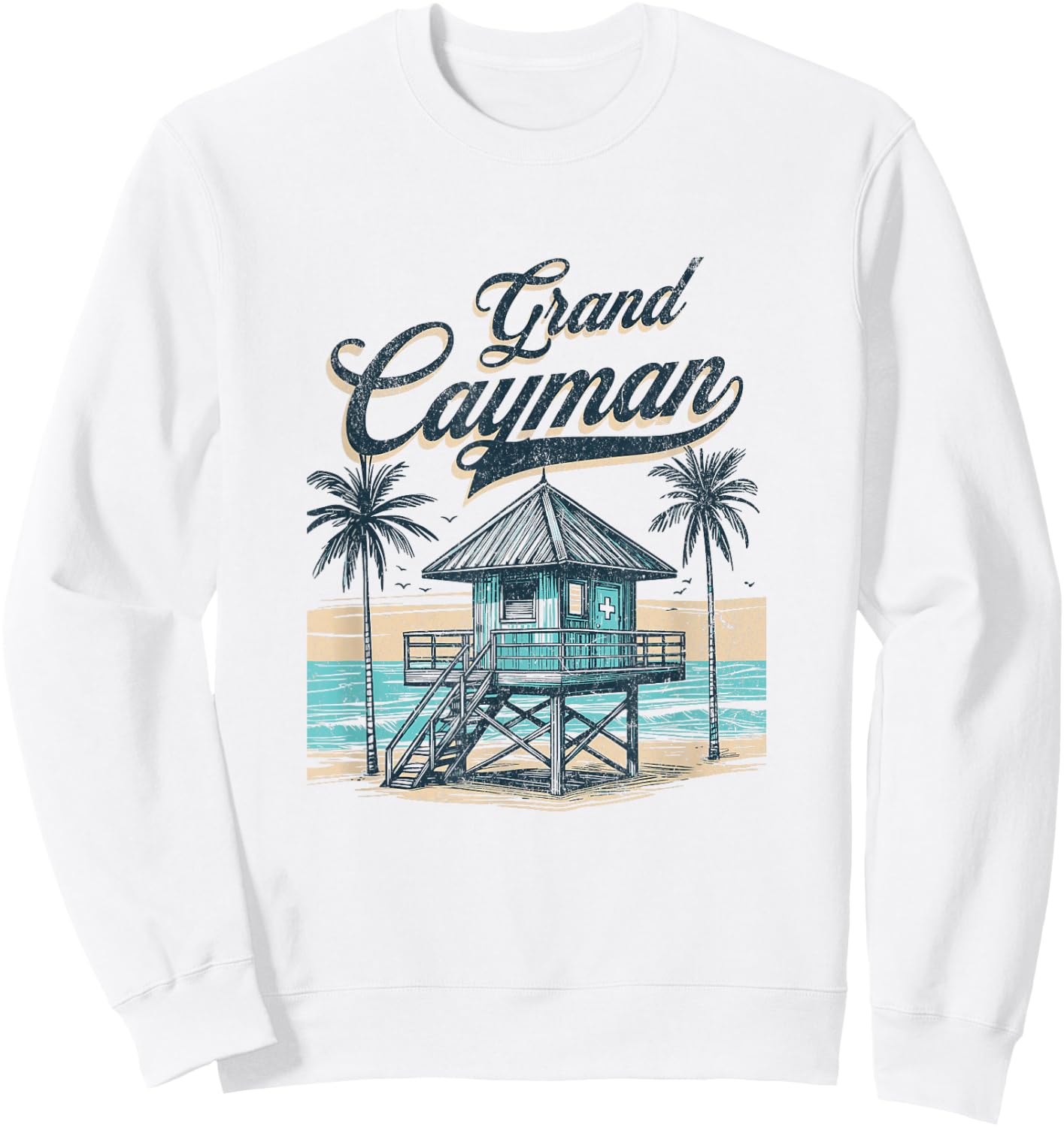 Grand Cayman Souvenir Cayman Islands Sweatshirt - Sweatshirt | White