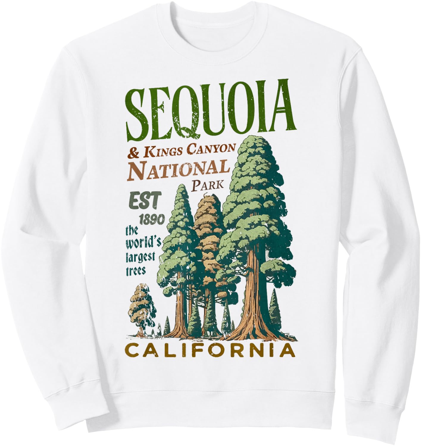 Sequoia Kings Canyon National Parks Sweatshirt - Sweatshirt | White