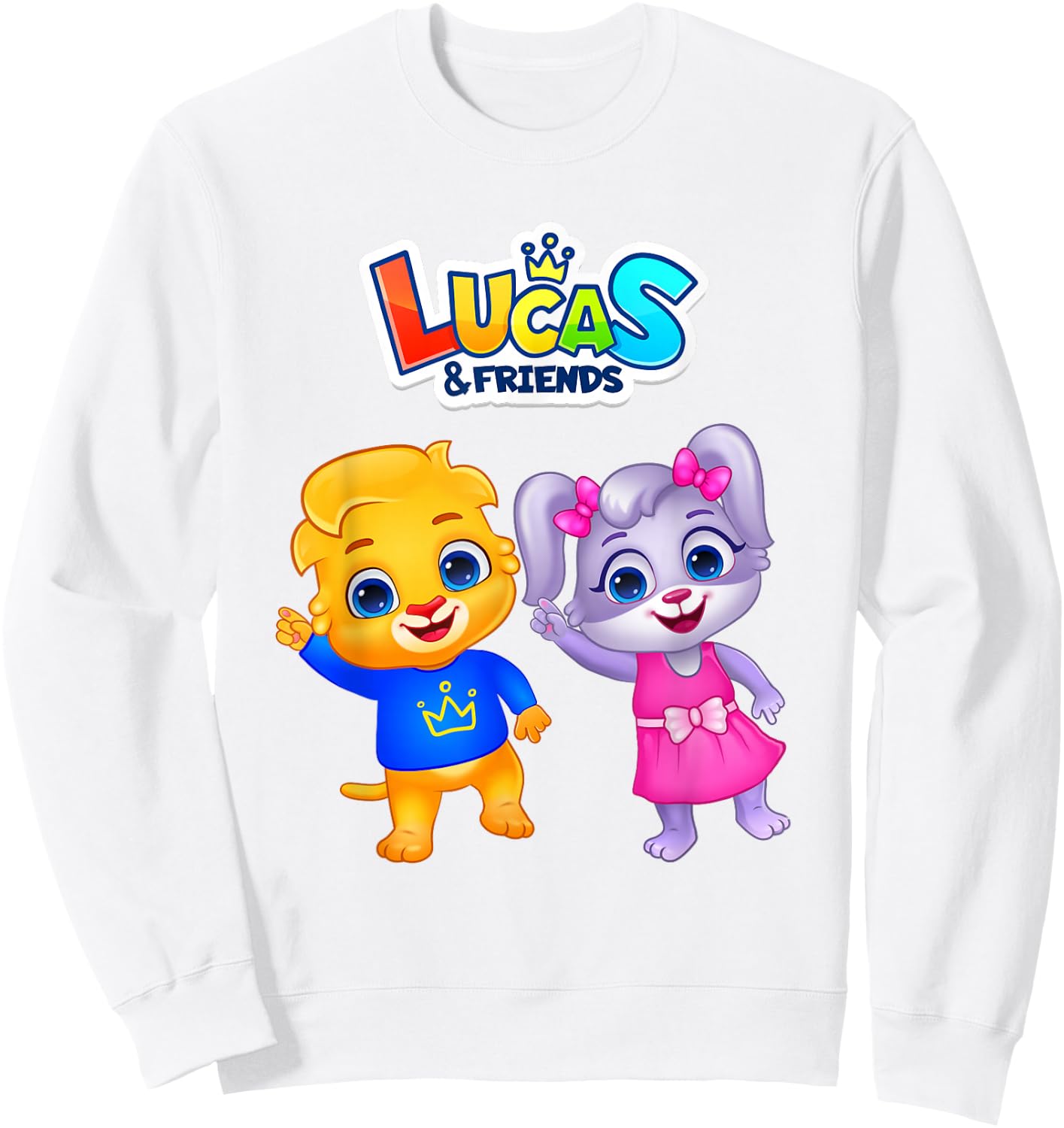 Friendship and Fun | Lucas & Friends By RV AppStudios Sweatshirt - Sweatshirt | White
