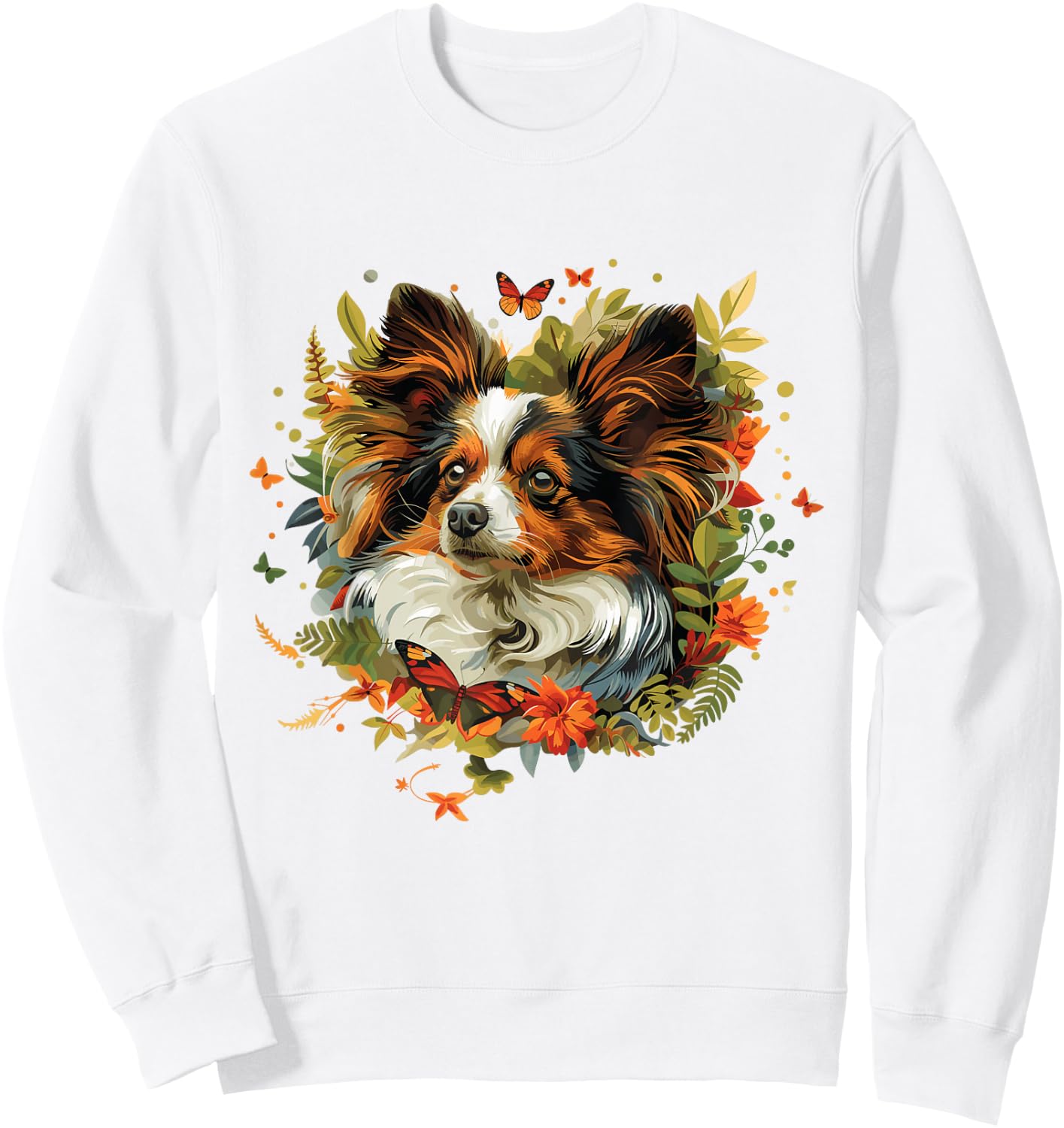 Naturecore - autumnal Papillon Sweatshirt - Sweatshirt | White