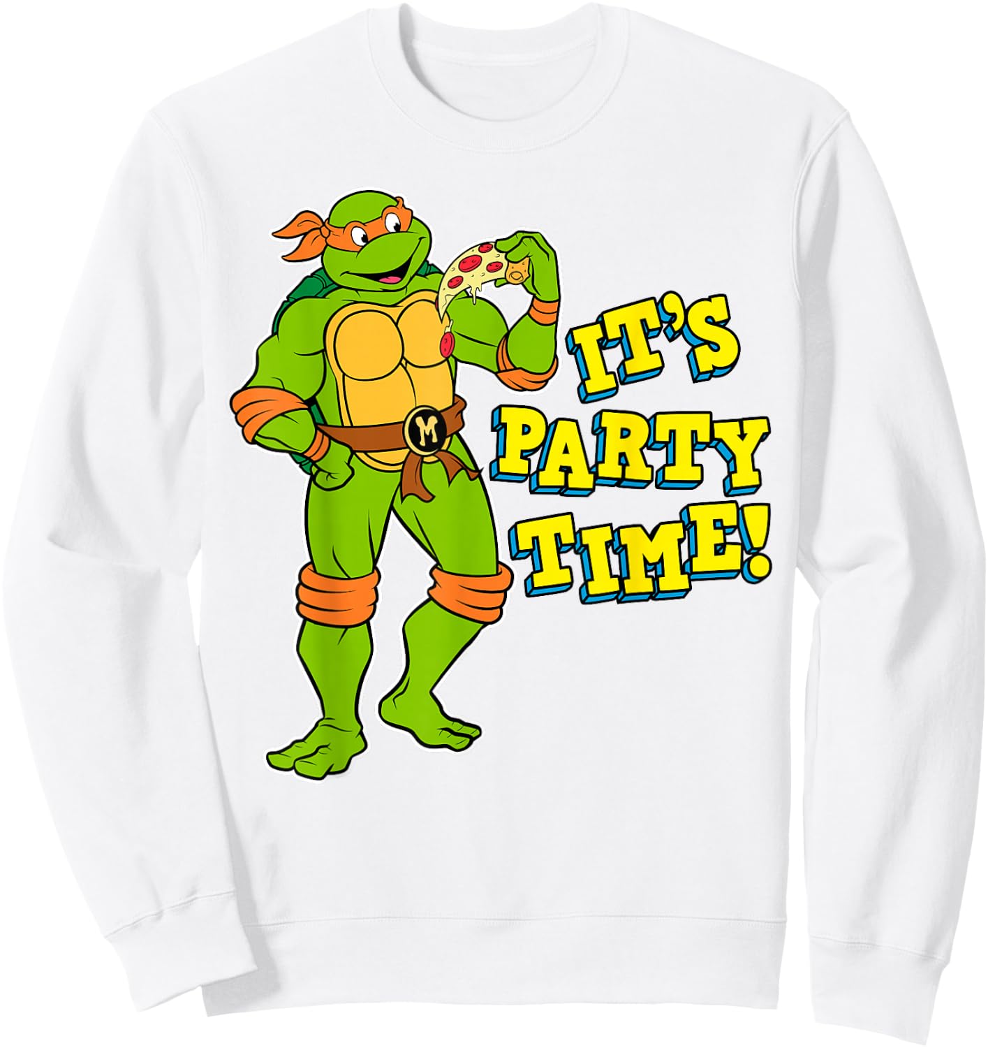 Teenage Mutant Ninja Turtles Leonardo Party Time Sweatshirt - Sweatshirt | White