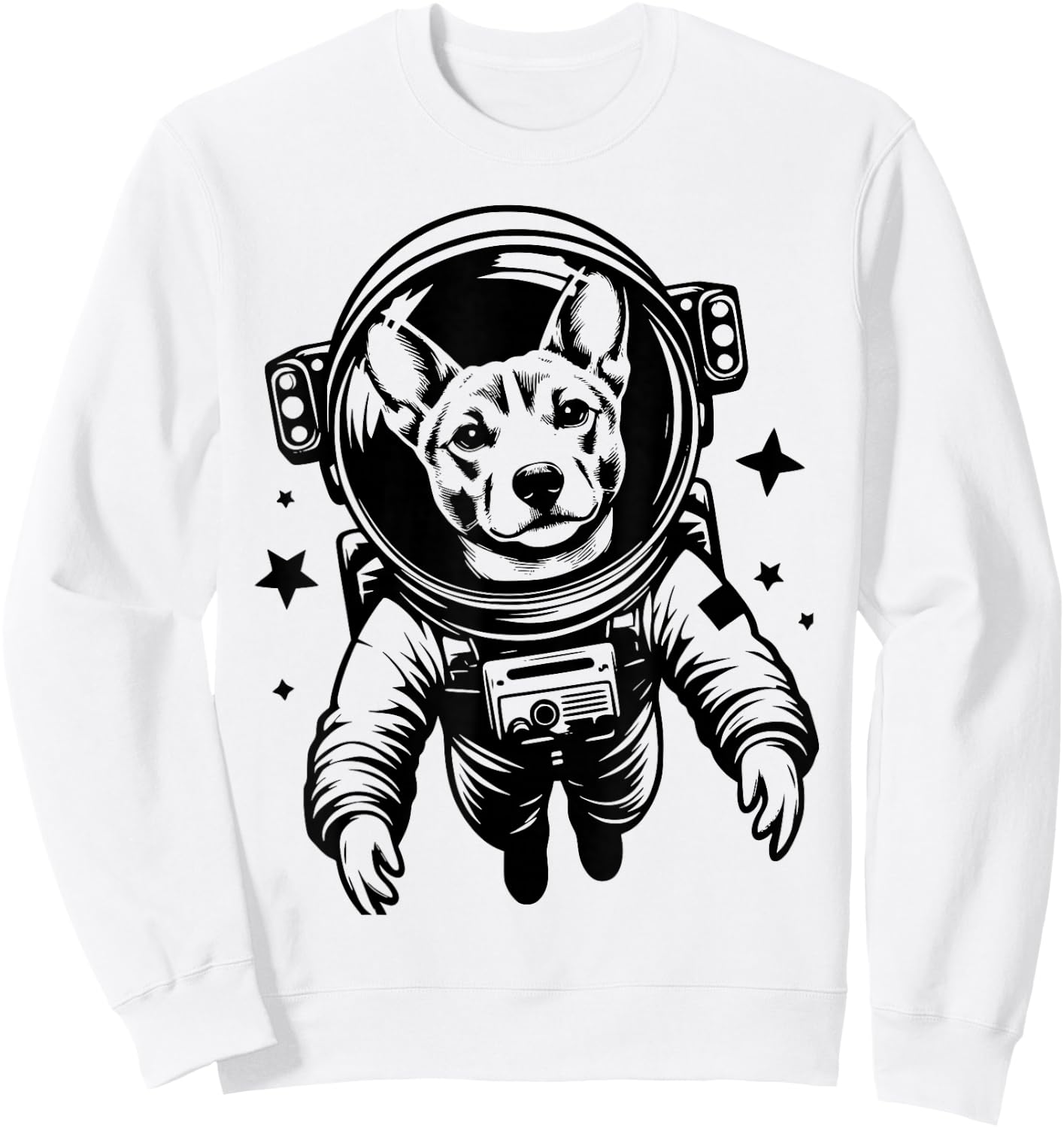 Dog Dad Mom Space - Astronaut Basenji Women Sweatshirt - Sweatshirt | White
