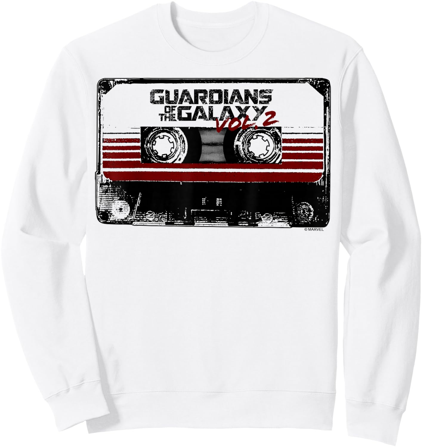 Marvel Guardians of The Galaxy Vol 2 Awesome Mix Tape Logo Sweatshirt - Sweatshirt | White
