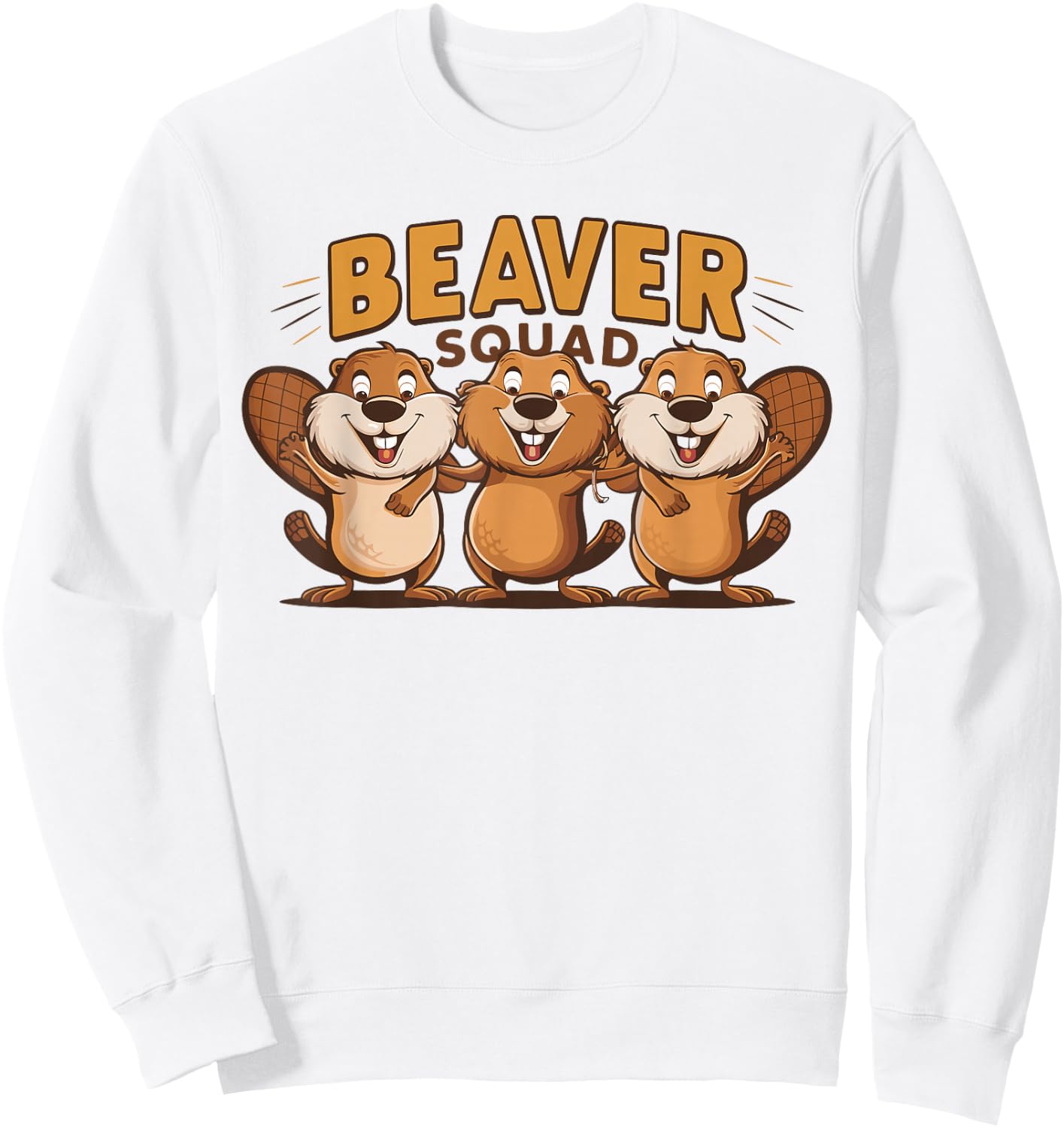 Beaver Squad Kids Sweatshirt - Sweatshirt | White