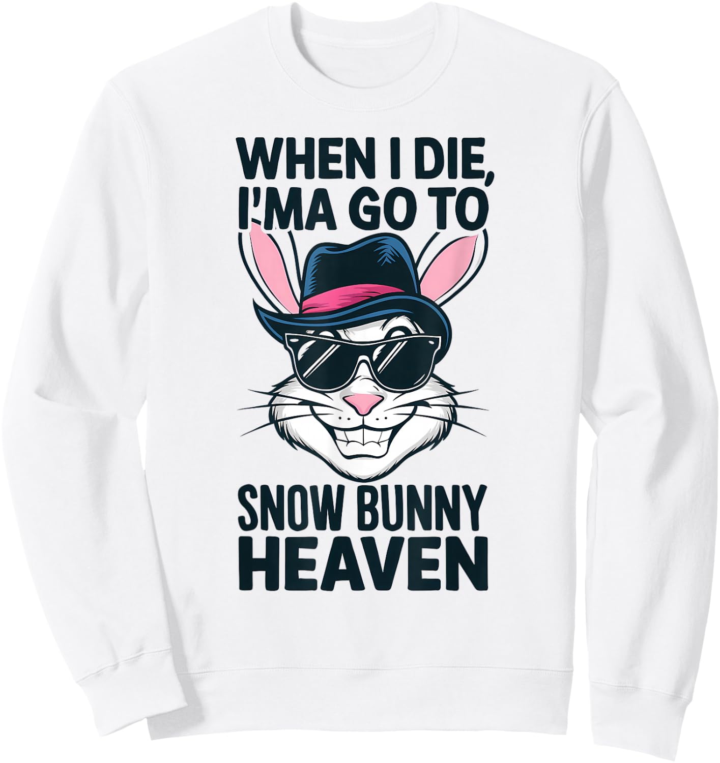 Lounge King Clothing Snow Bunny Heaven Sweatshirt - Sweatshirt | White