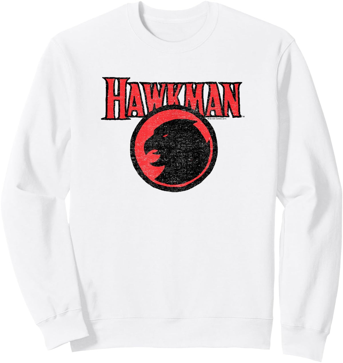 Justice League Rough Hawkman Logo Sweatshirt - Sweatshirt | White