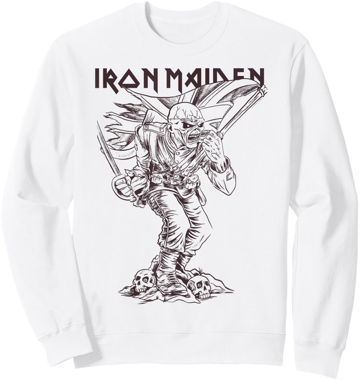 Iron Maiden - Piece of Mind Graphic Novel Trooper Red Sweatshirt - Sweatshirt | White