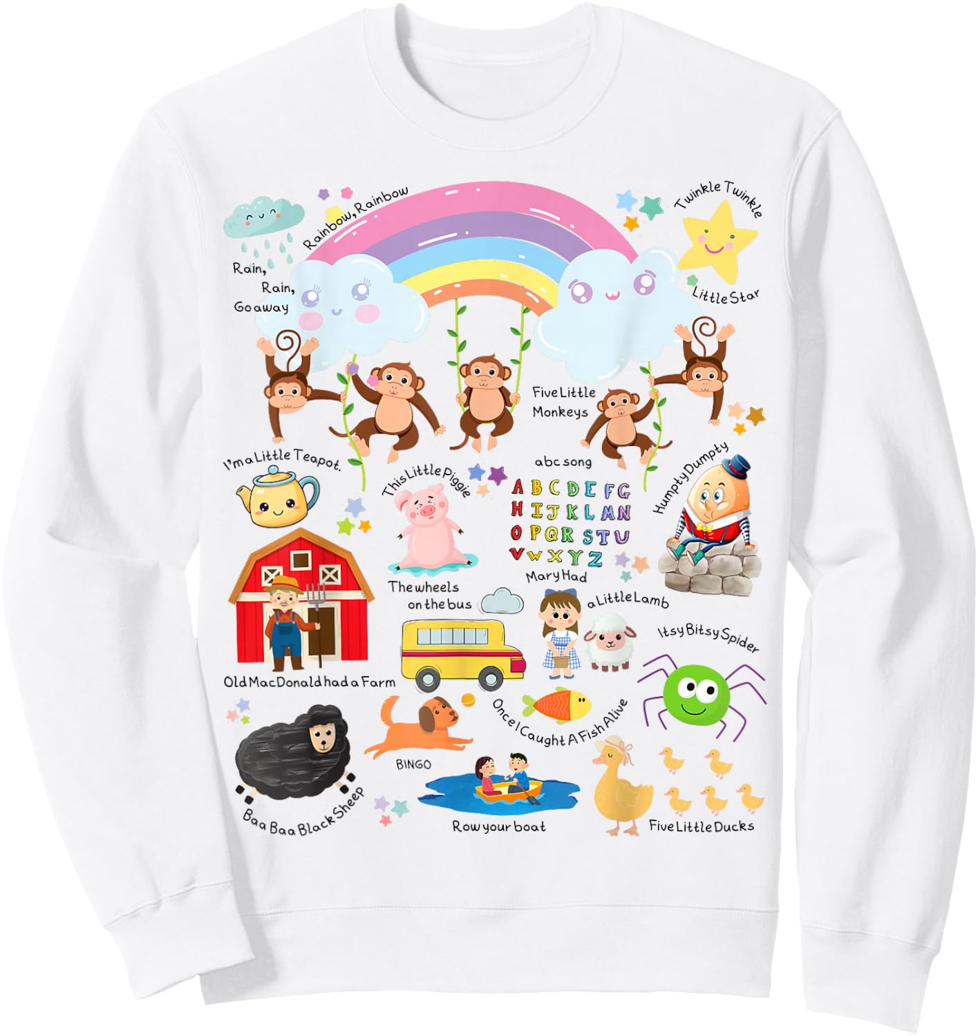 Storytime Story Telling Nursery Rhymes Children's Librarian Sweatshirt - Sweatshirt | White