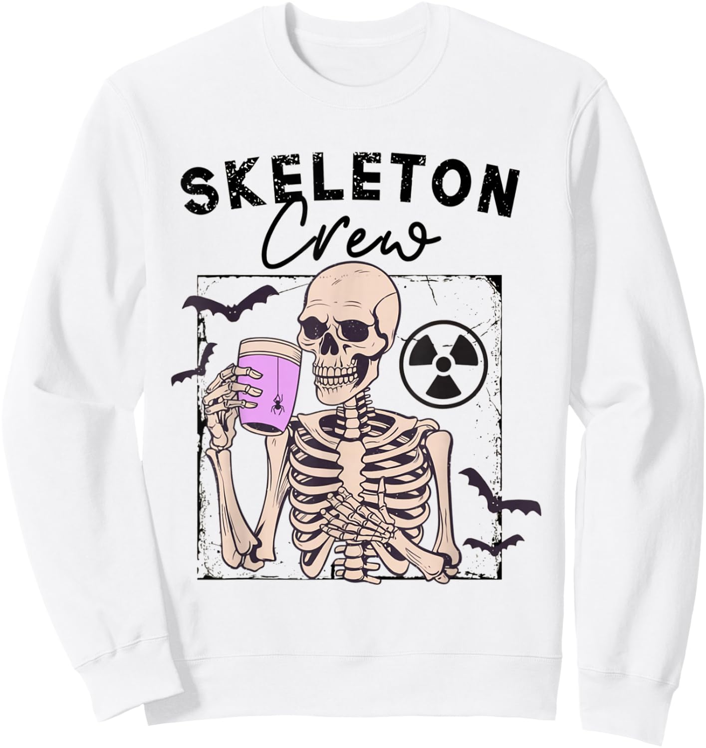 Radiology Halloween Xray Tech Skeleton Coffee Crew CT Tech Sweatshirt - Sweatshirt | White