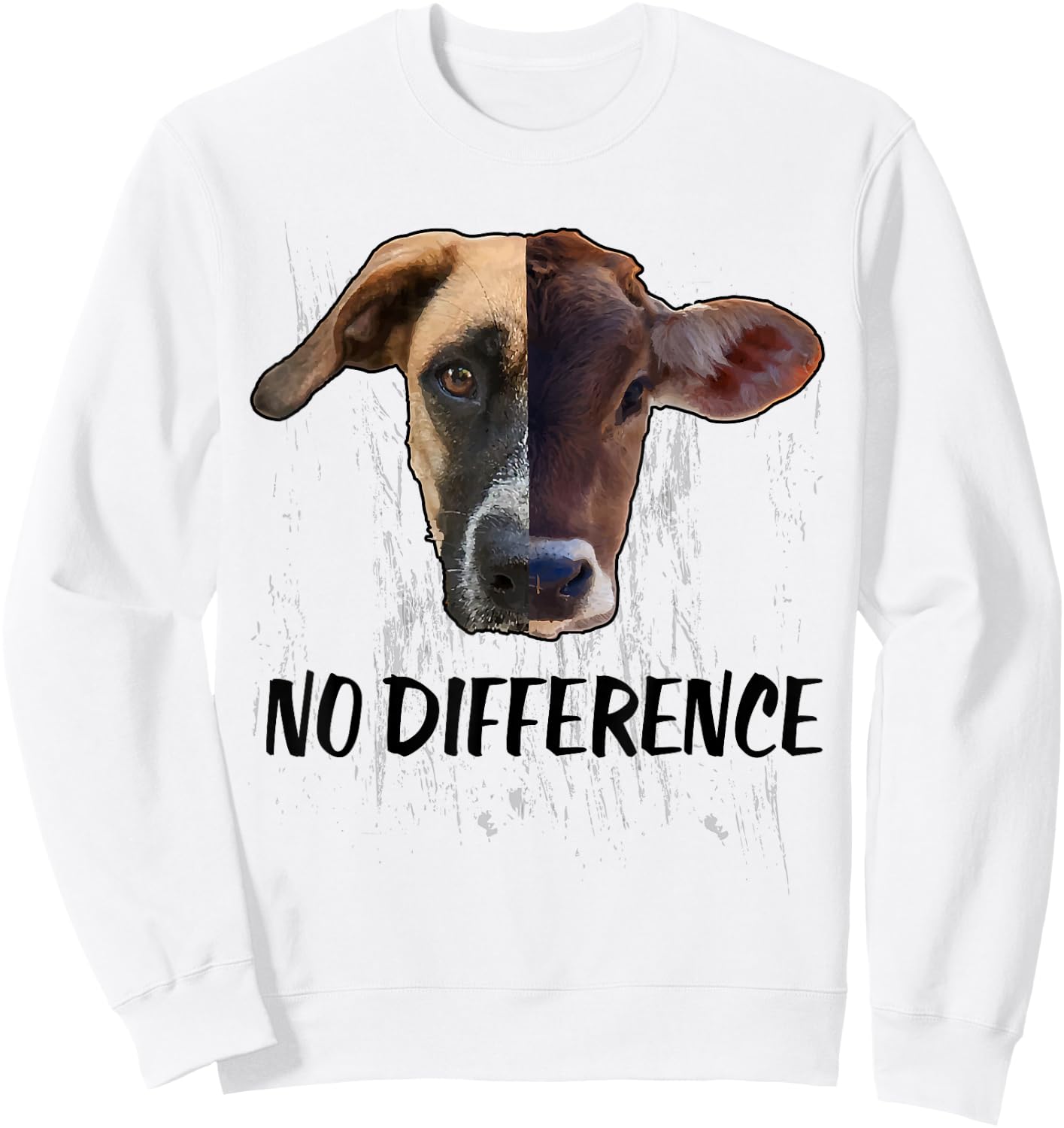 No Difference Shirt Vegan Apparel Women Difference Vegan Sweatshirt - Sweatshirt | White