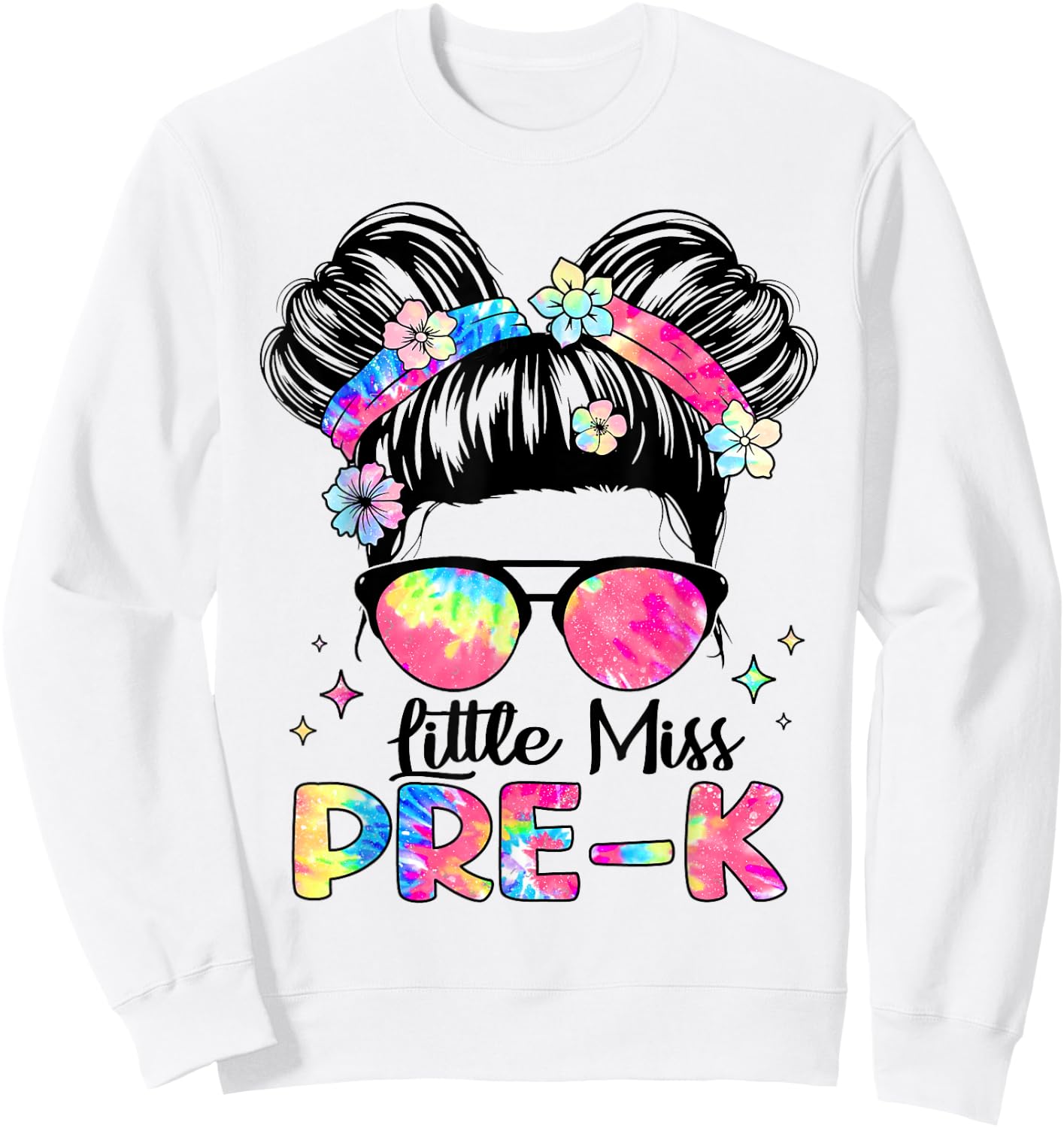 Little Miss Pre-K Girls Kids Back To School Preschool Sweatshirt - Sweatshirt | White