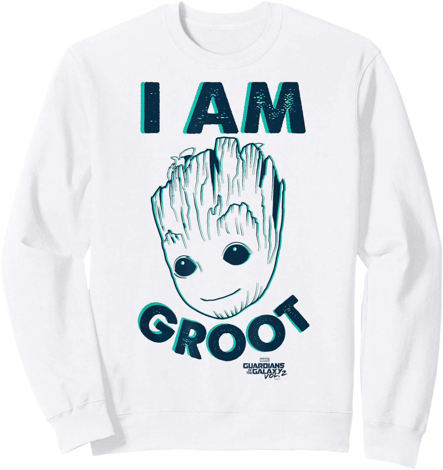 Marvel Guardians of The Galaxy Vol 2 Baby Groot Neon Sketch Sweatshirt - Sweatshirt | White