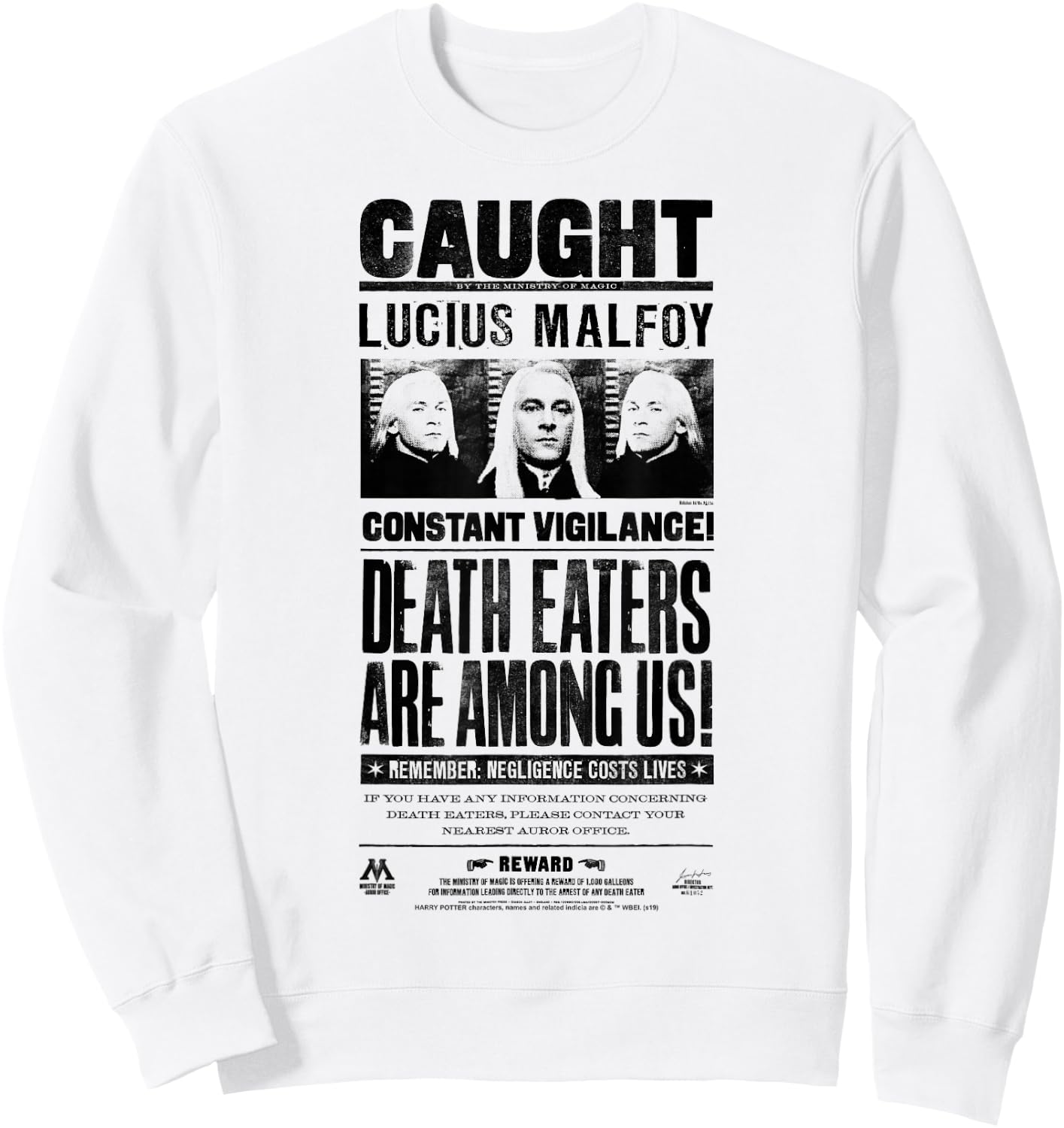 Harry Potter Lucius Malfoy Caught Poster Sweatshirt - Sweatshirt | White