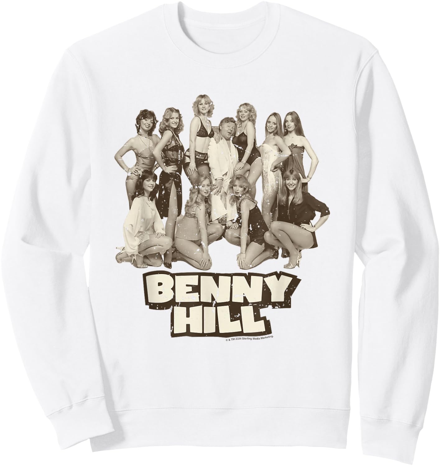 Benny Hill Show Comedian With His Hill's Angels Sweatshirt - Sweatshirt | White