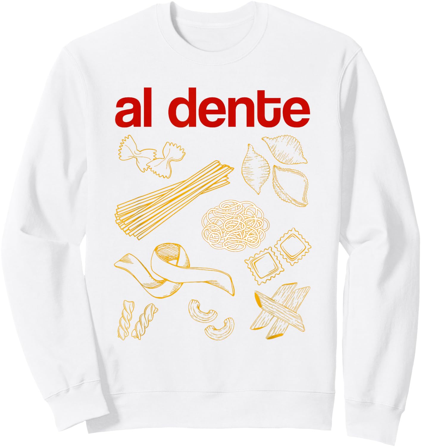 Al Dente Pasta Italian Sweatshirt - Sweatshirt | White