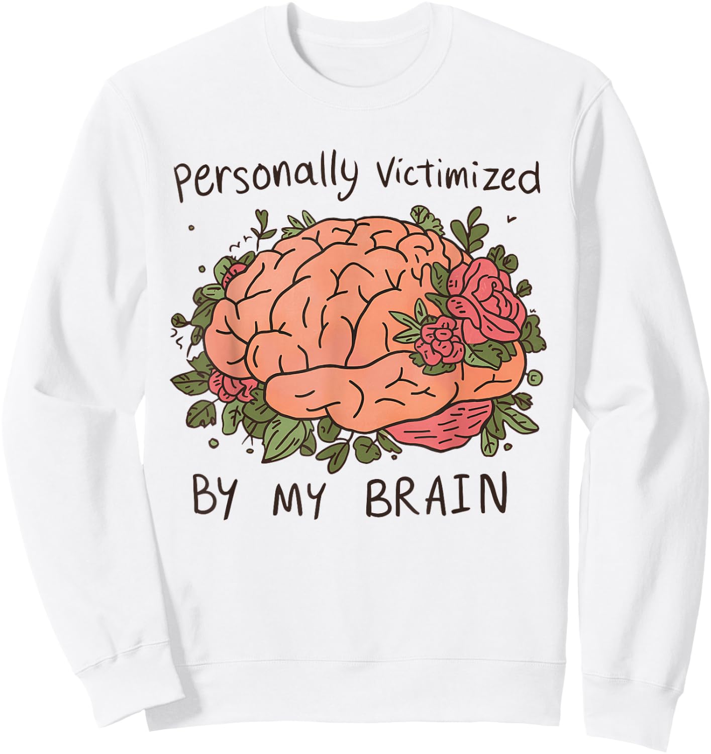 Chronic Migraine Awareness Month Brain Purple Ribbon Support Sweatshirt - Sweatshirt | White
