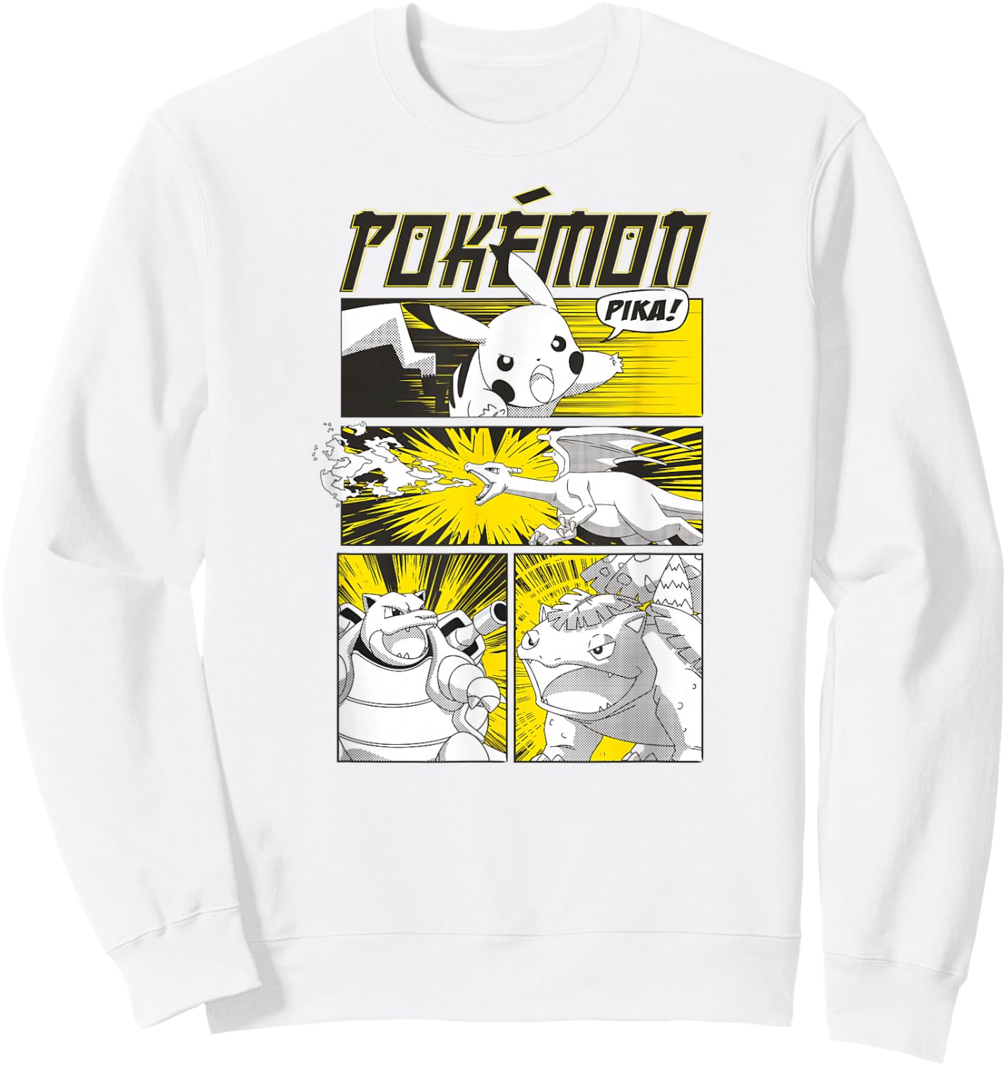 Pokémon - Pikachu Anime Battle Scene Sweatshirt - Sweatshirt | White