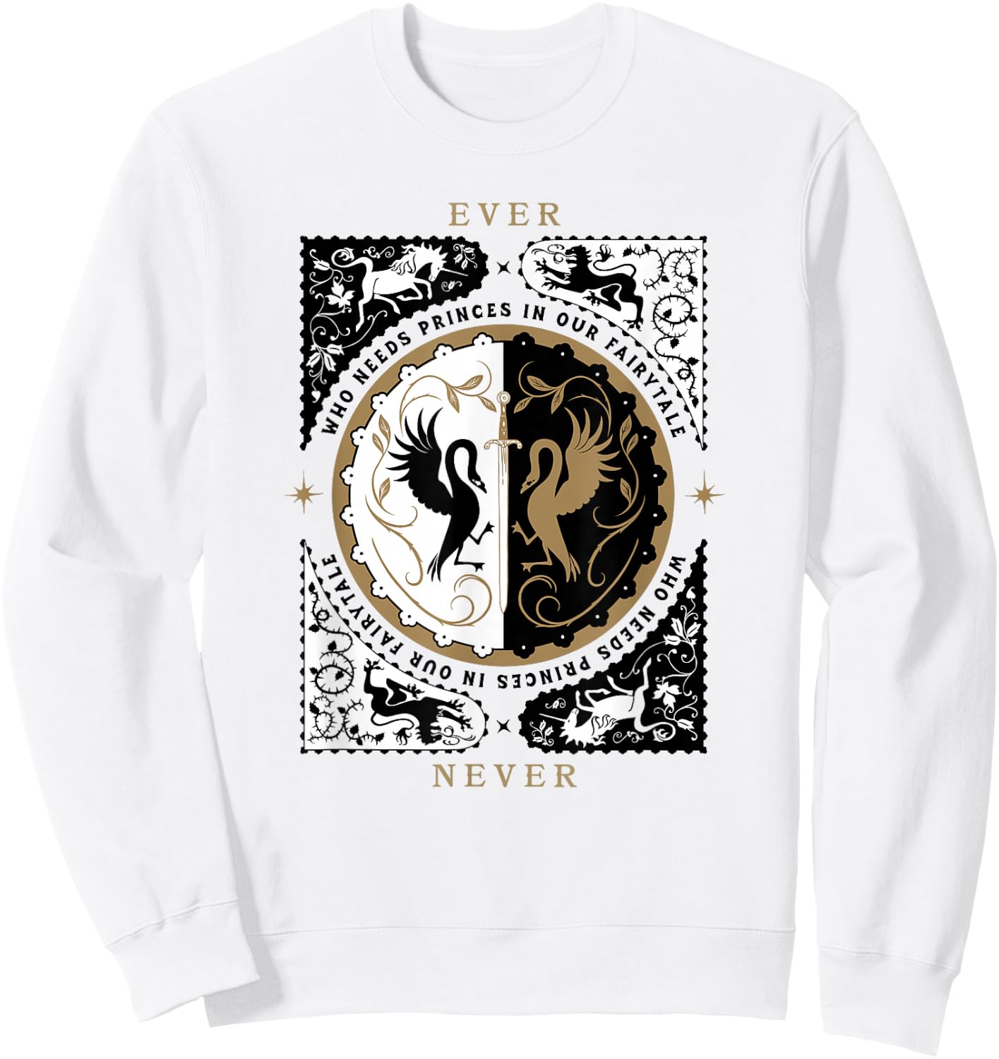 The School for Good and Evil Who Needs Princes Sweatshirt - Sweatshirt | White