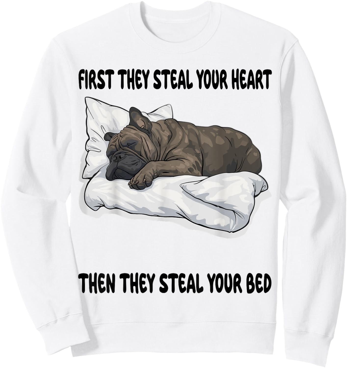 Cane Corso Sleeping Pajamas Nightgown Sweatshirt - Sweatshirt | White