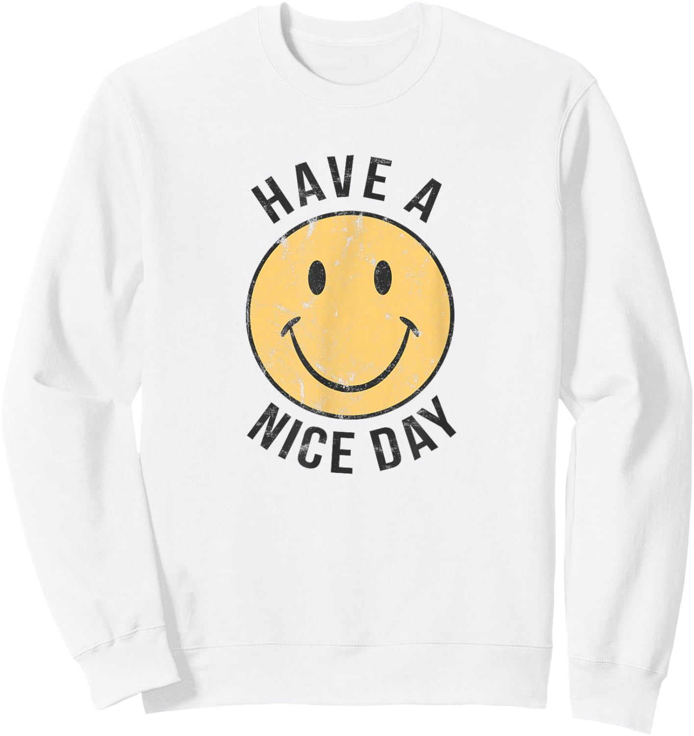 70's Retro T Shirt | Have a Nice Day Shirt | Happy Face Sweatshirt - Sweatshirt | White